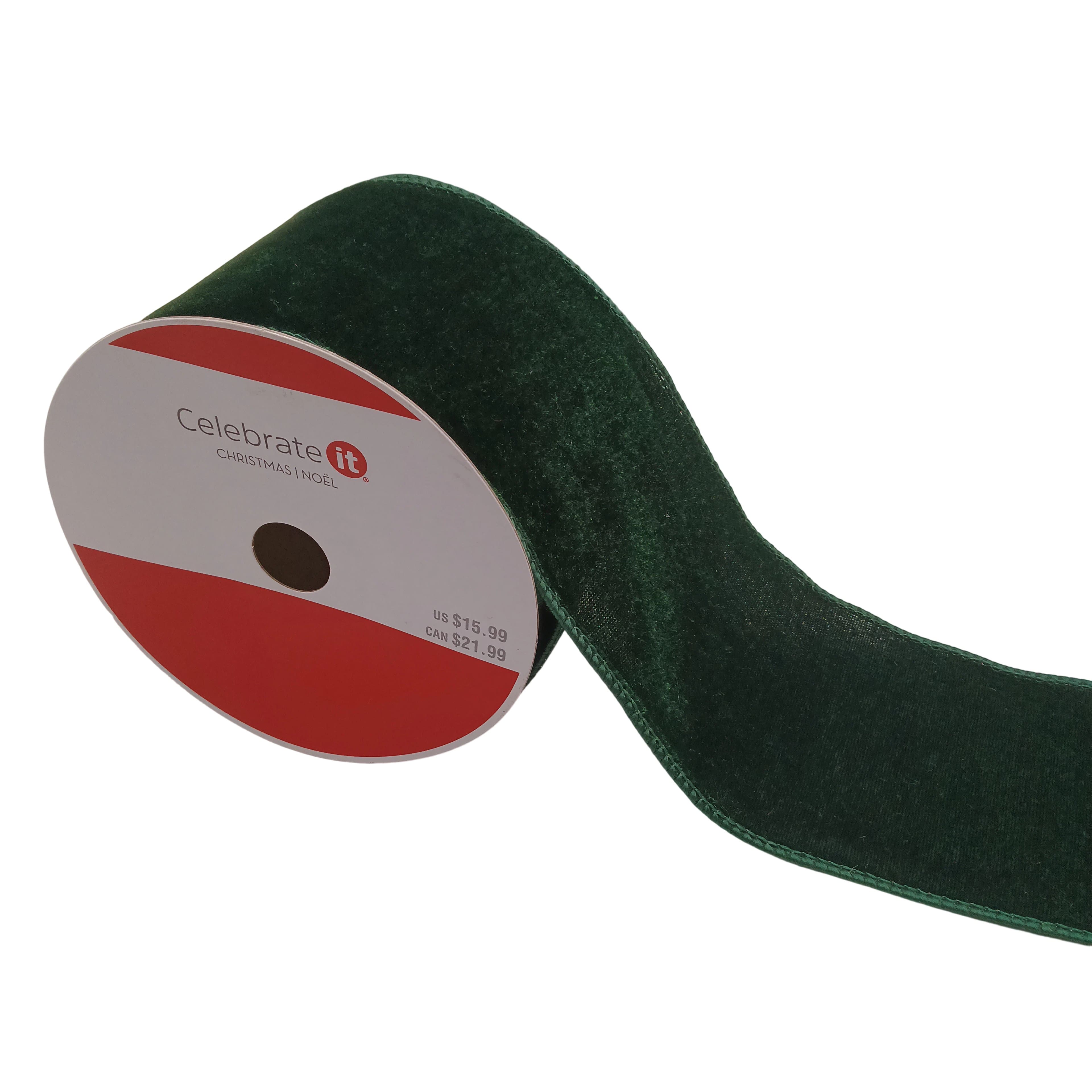 3.5" x 8.3yd. Wired Velvet Ribbon by Celebrate It