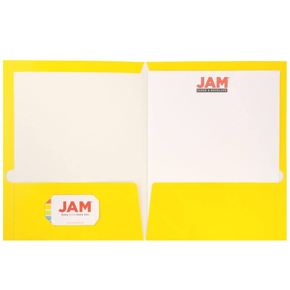 JAM Paper Laminated 2-Pocket Glossy Folders, 6ct.