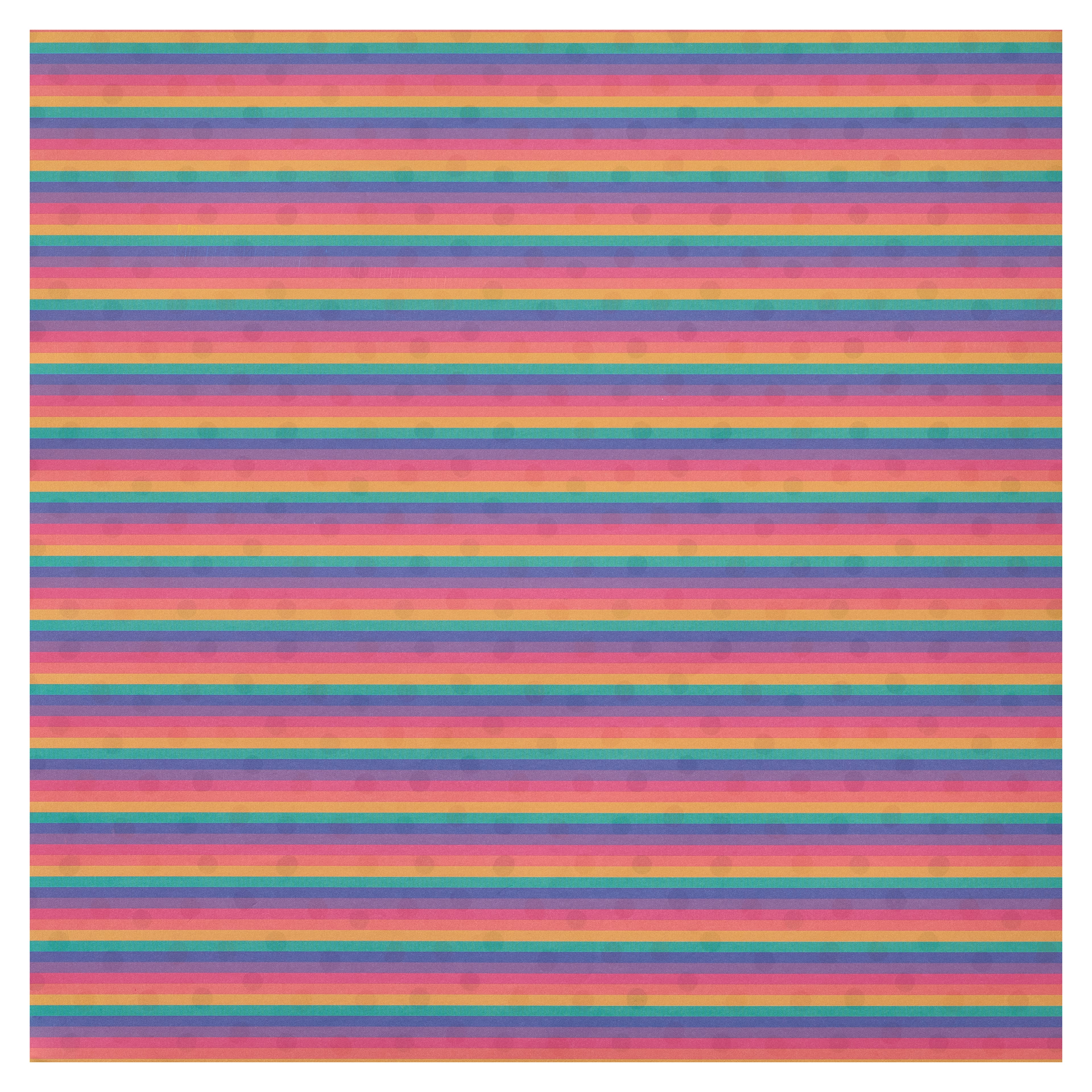 48 Pack: Rainbow Dot Stripe Double-Sided Cardstock Paper by Recollections™, 12" x 12"