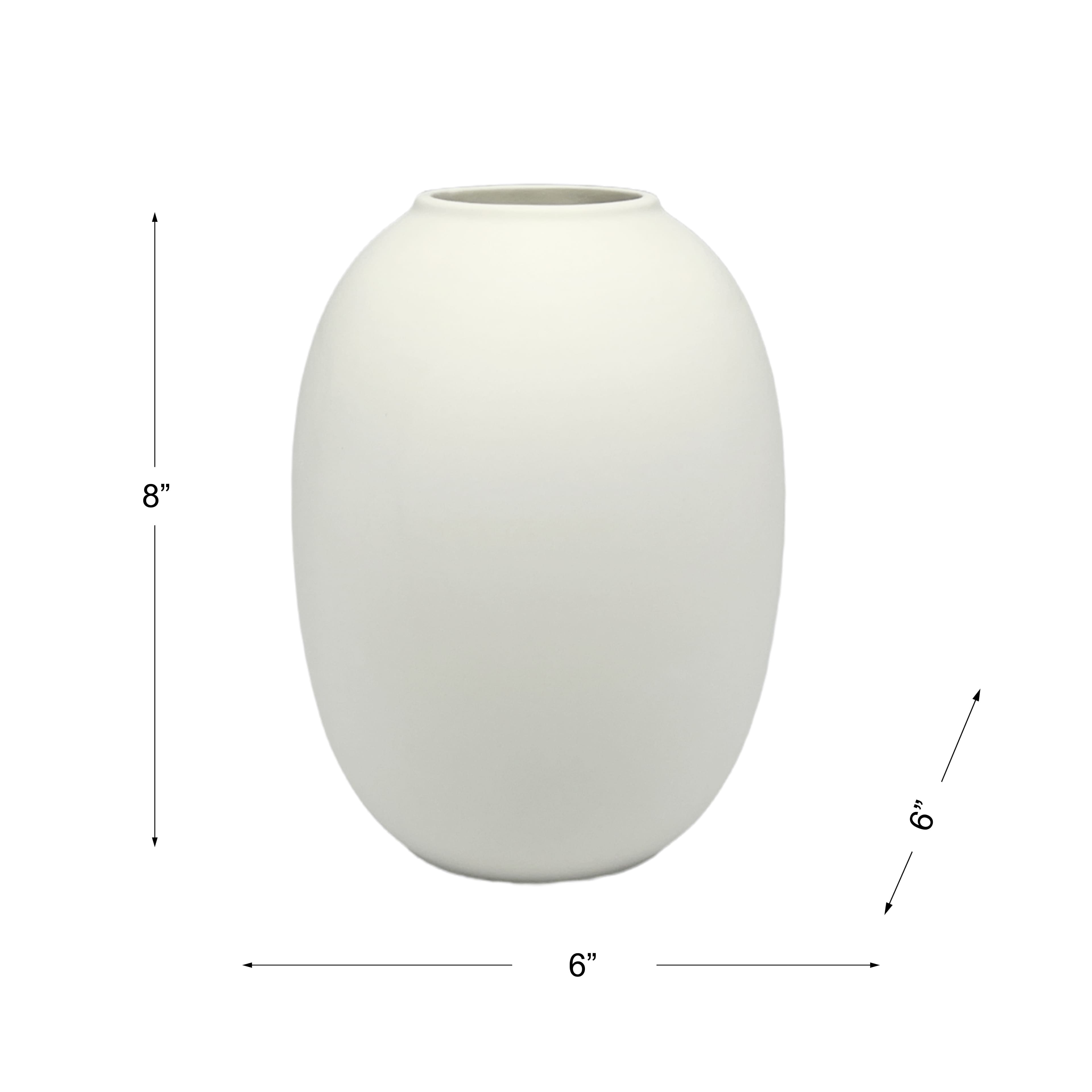 8" DIY Ceramic Tall Round Vase by Make Market®