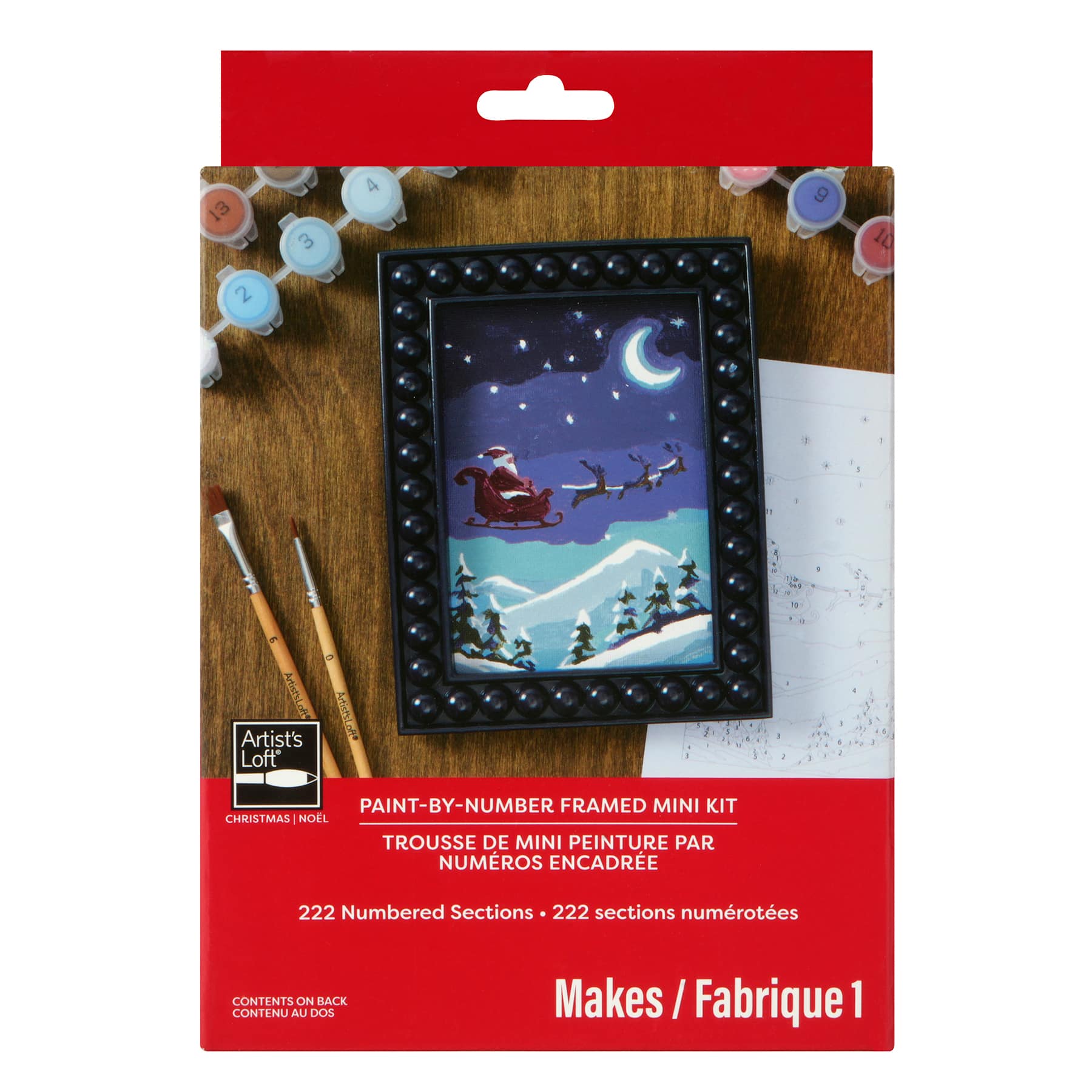 Santa Sleigh Paint-by-Number Framed Mini Kit by Artist's Loft®