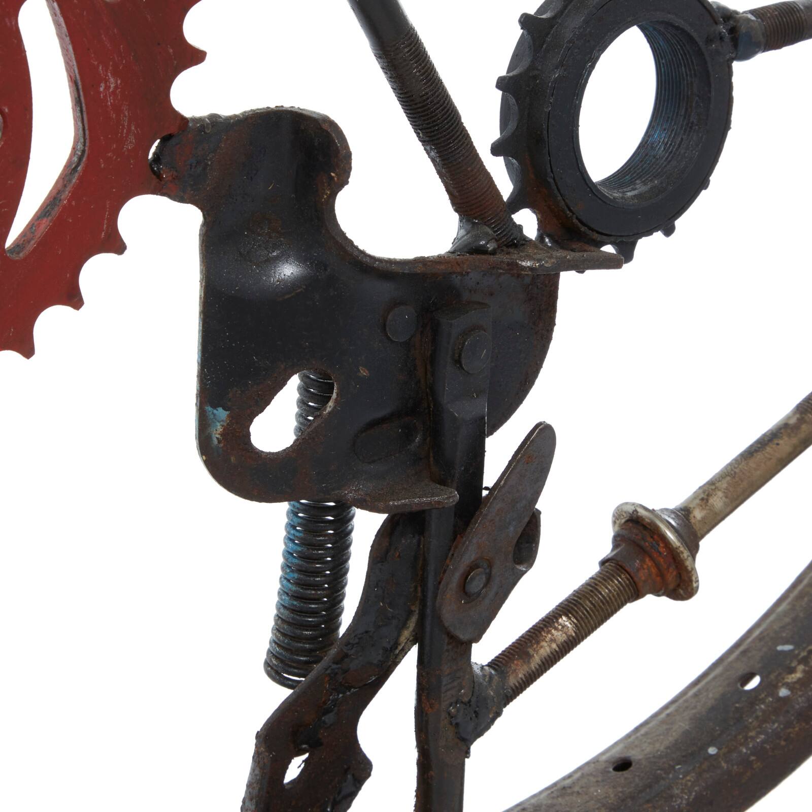 23" Gray Metal Industrial Gears Sculpture