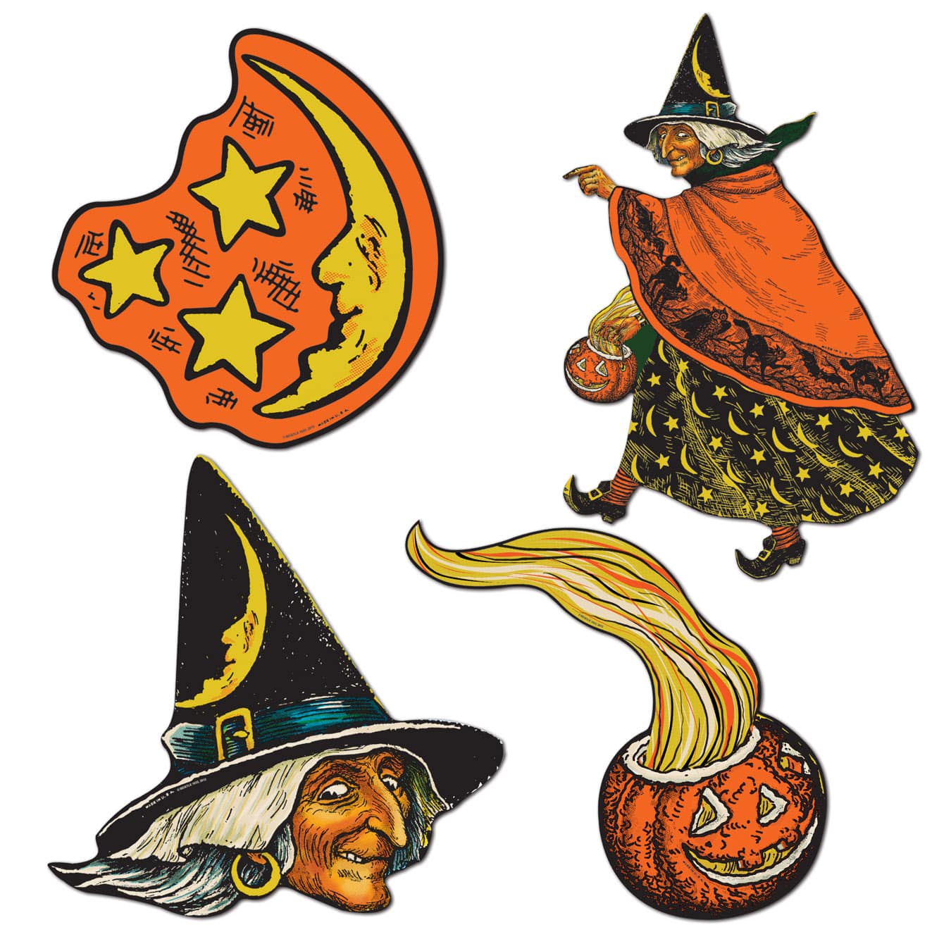 Beistle Vintage Halloween Cutouts Set