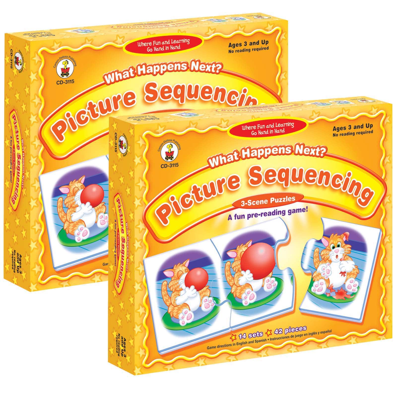 Carson Dellosa Education® What Happens Next? Picture Sequencing Puzzle Game, Pack of 2