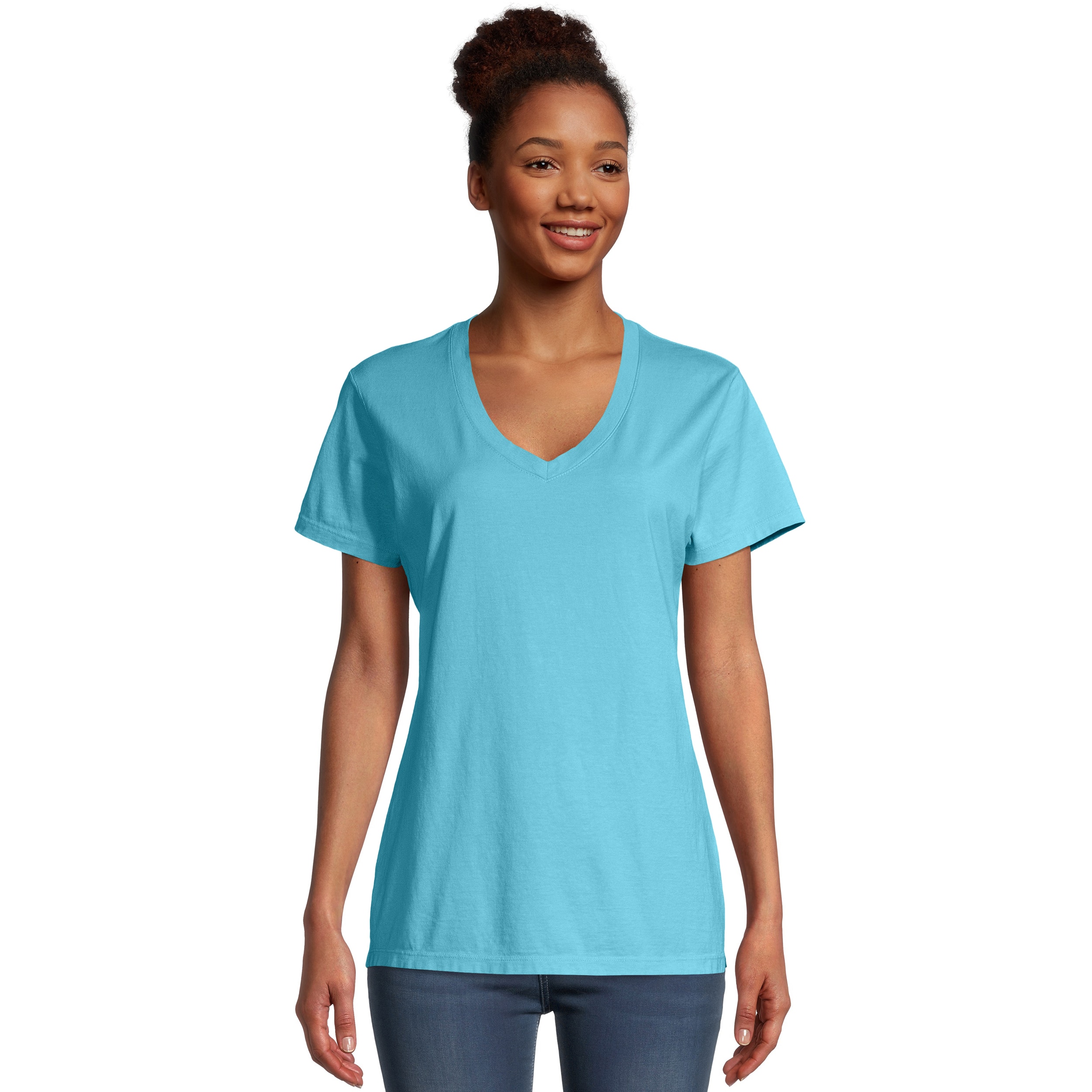 Hanes ComfortWash Garment-Dyed V-Neck Women's T-Shirt