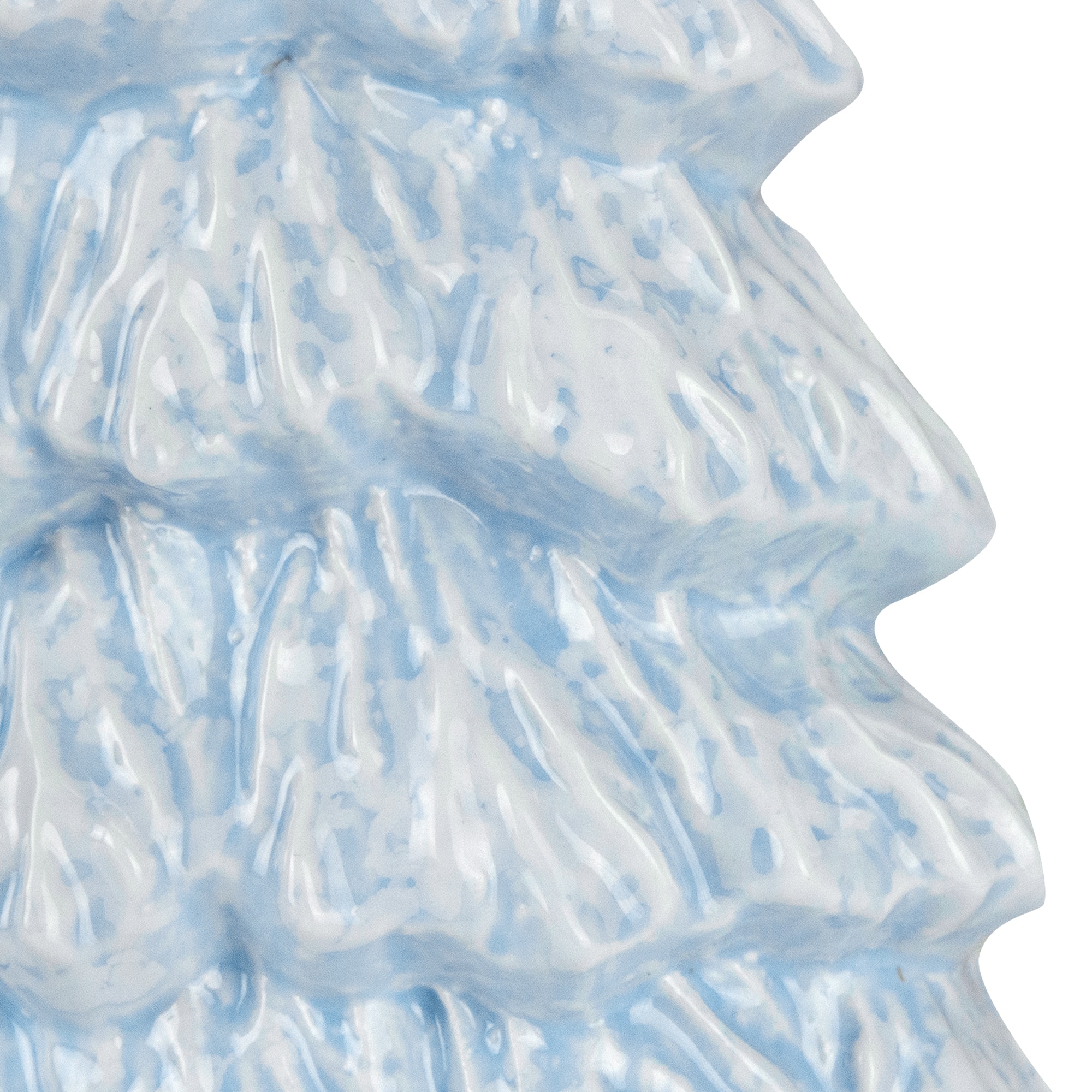 10.5" Blue & White Textured Christmas Tree Tabletop Décor