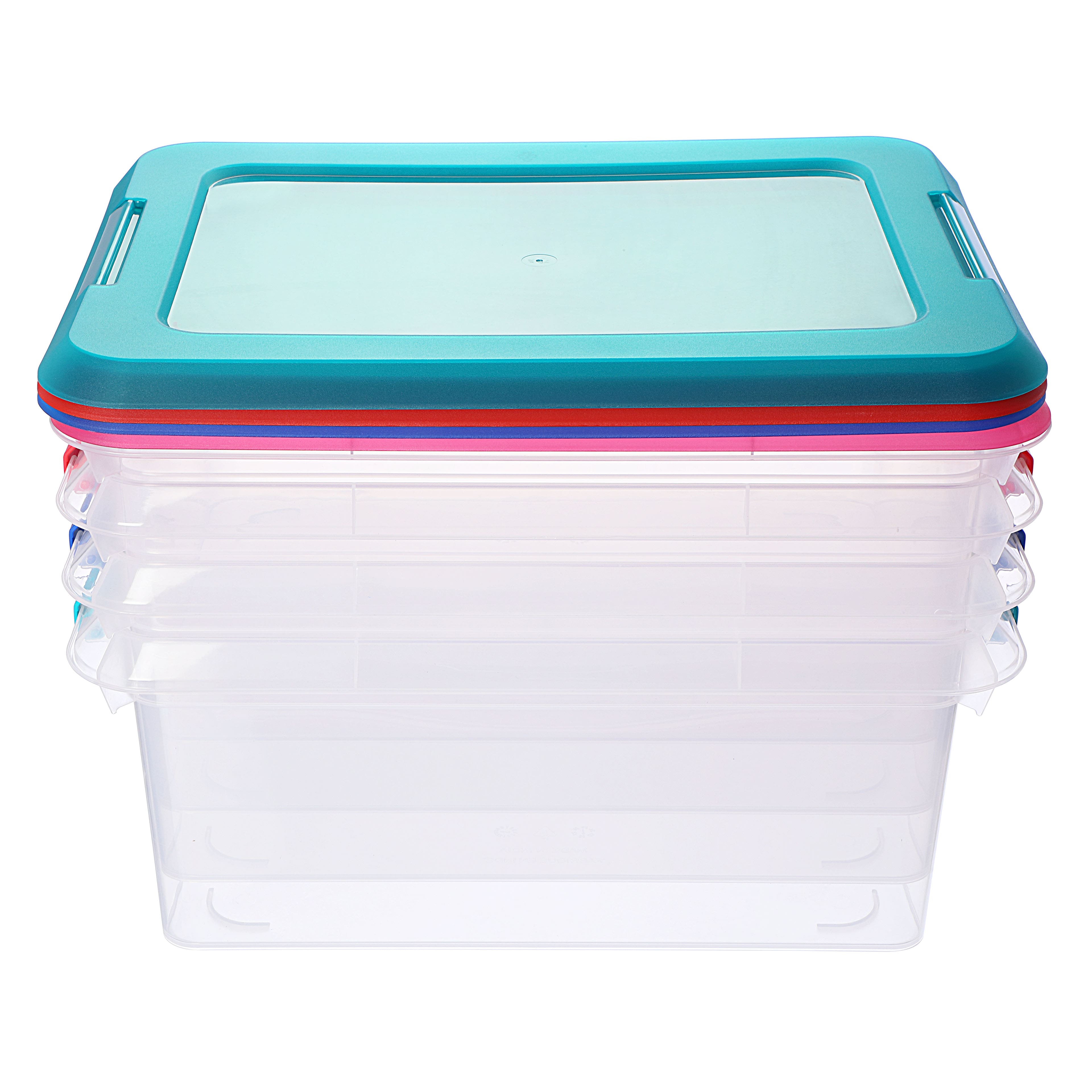 6 Packs: 4 ct. (24 total) 14.5qt. Storage Bins with Lids by Simply Tidy™