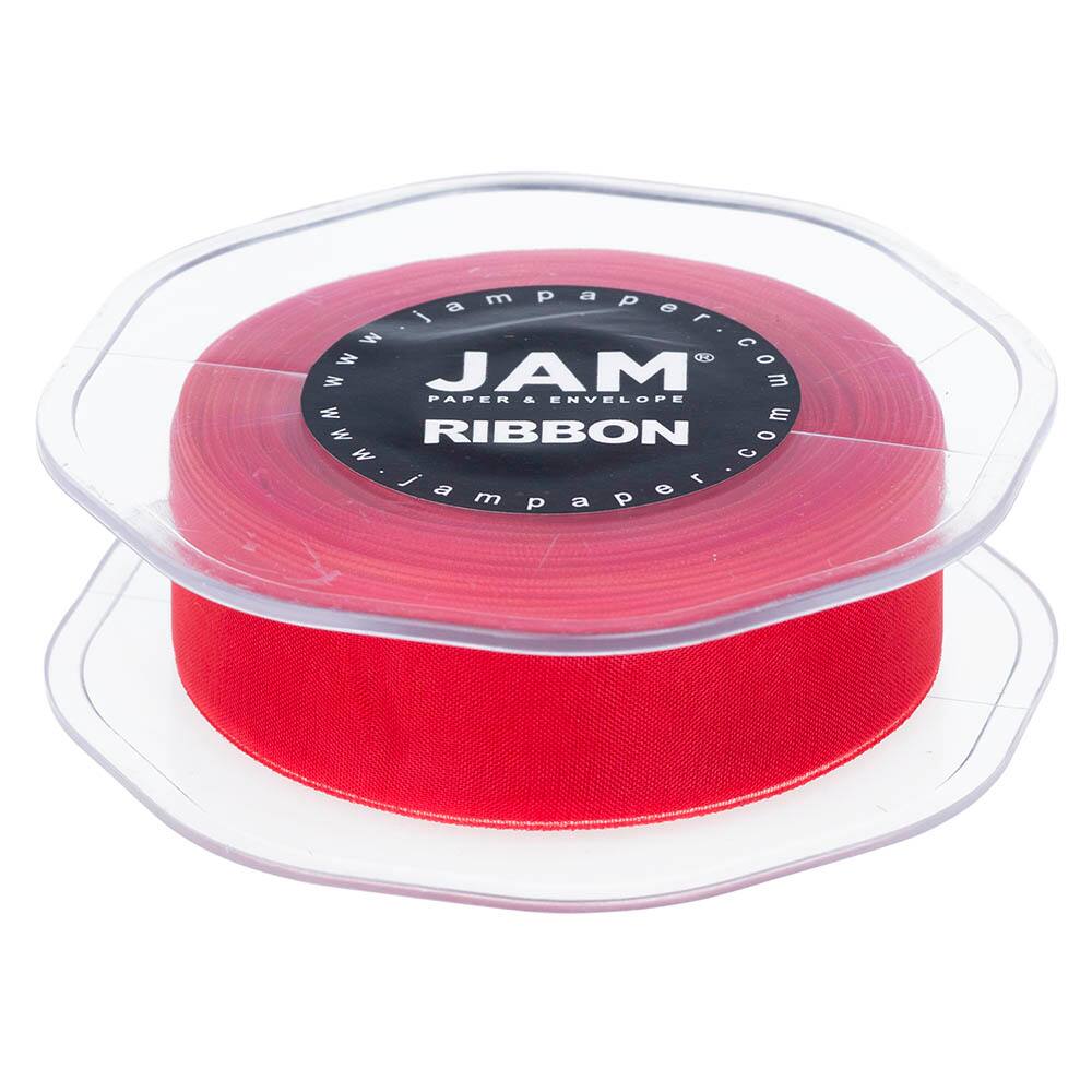 JAM Paper 7/8" x 25yd. Sheer Satin Ribbon