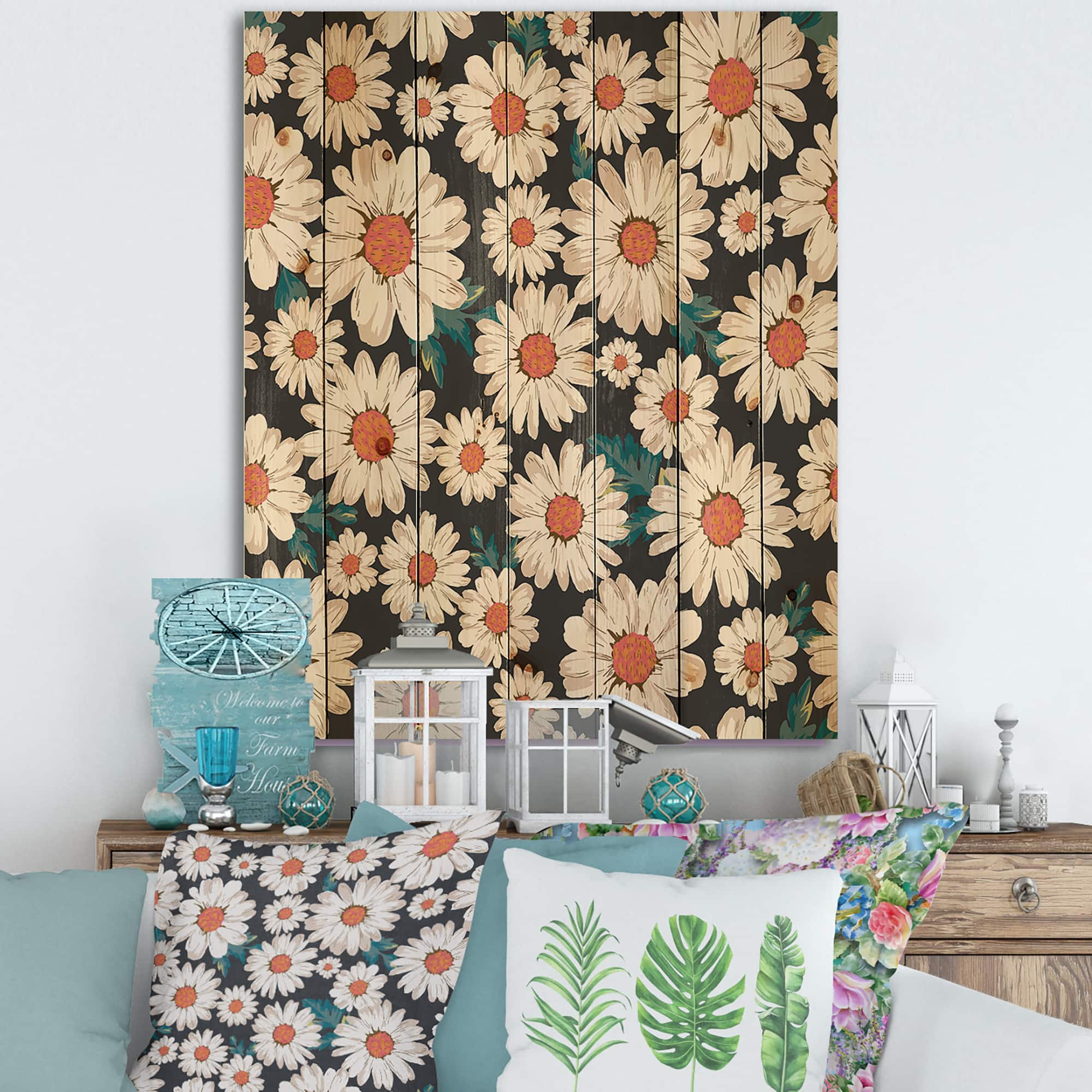 Designart - Abundance of White Daisy Flowers