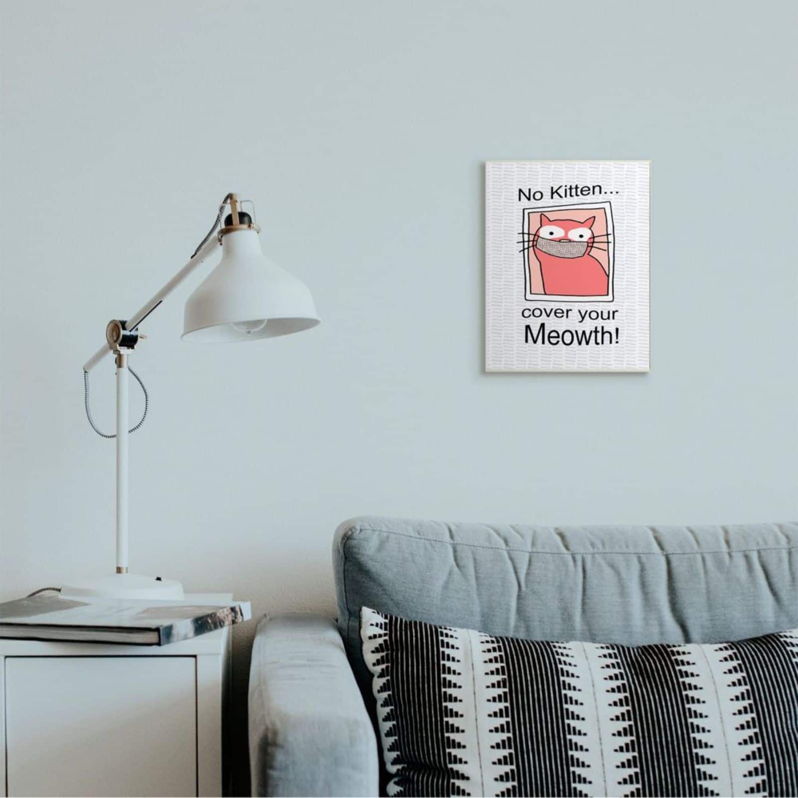 Stupell Industries No Kitten Cover Your Meowth Wall Art