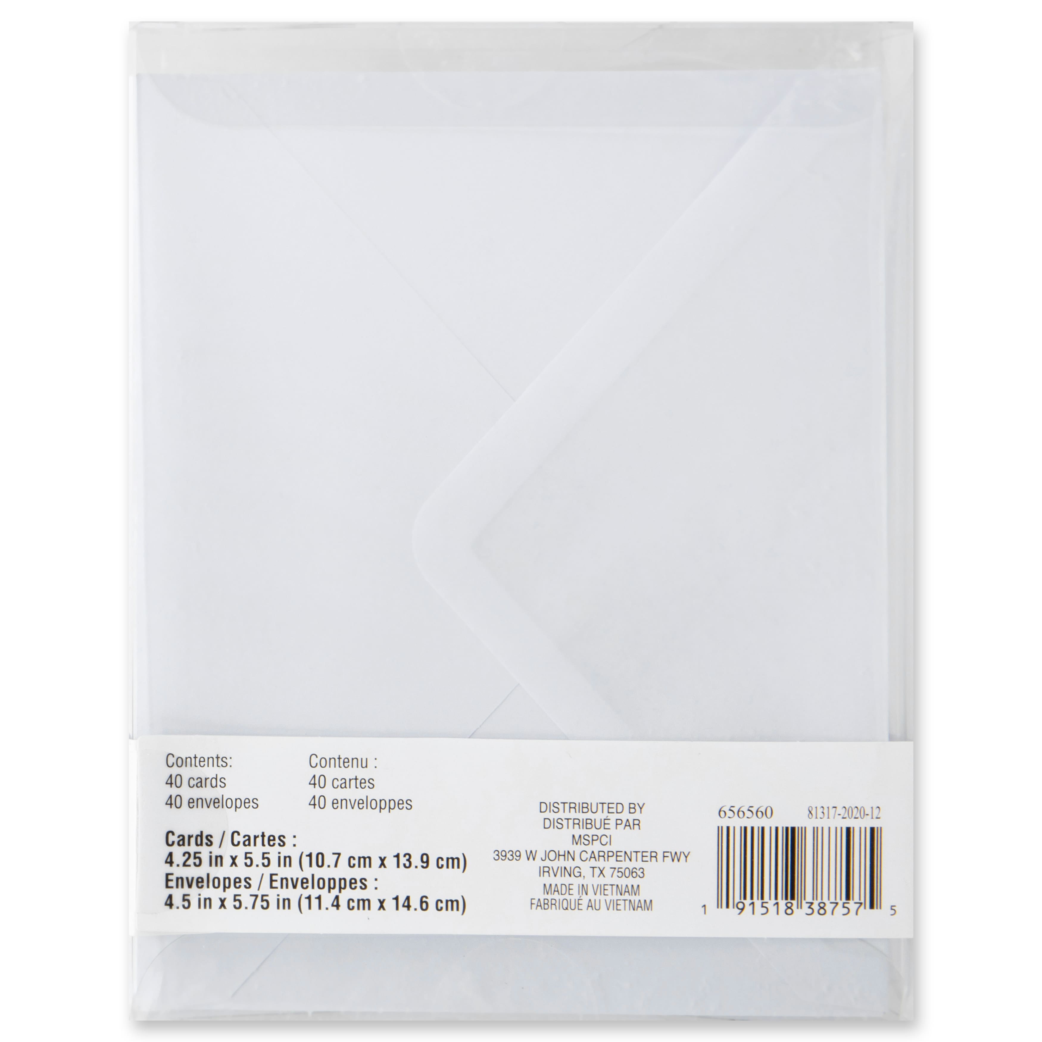 Silver Thank You Cards & Envelopes by Recollections™, 4.25" x 5.5"