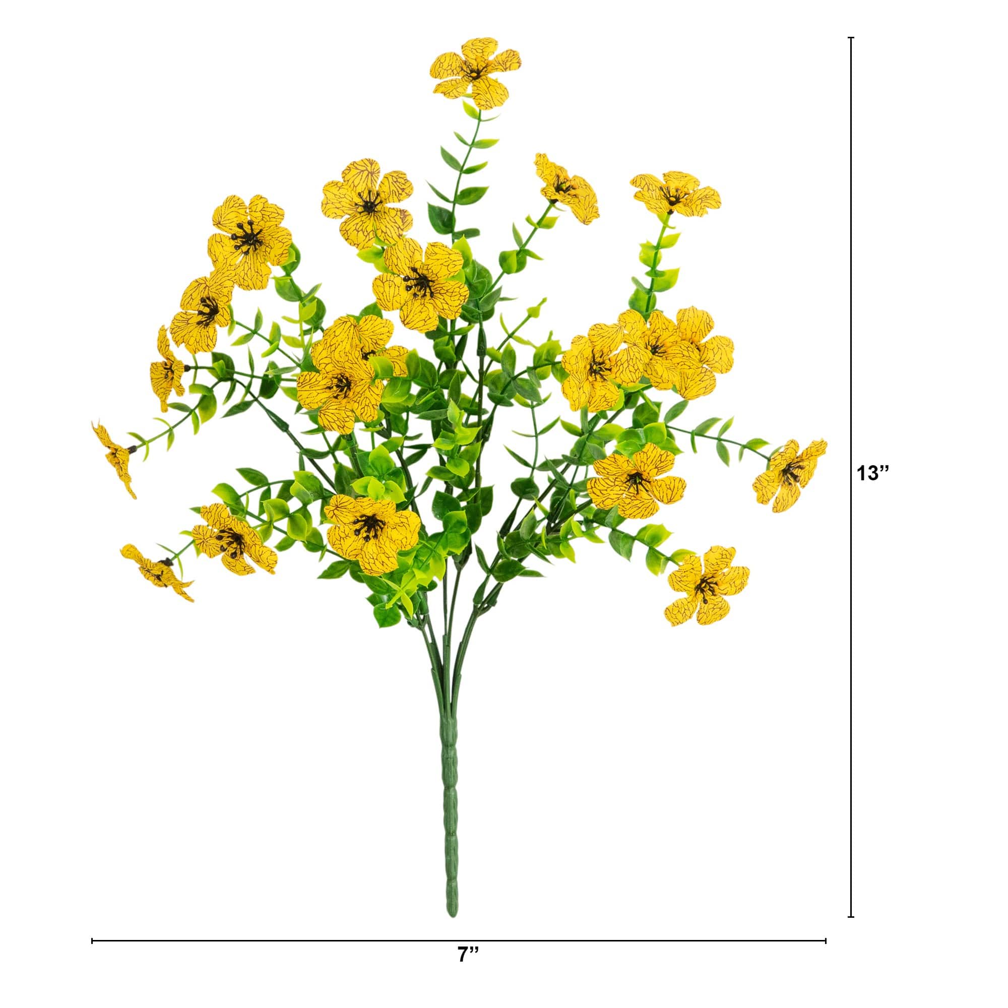 13" UV Resistant Artificial Daisy Bushes, 12ct.