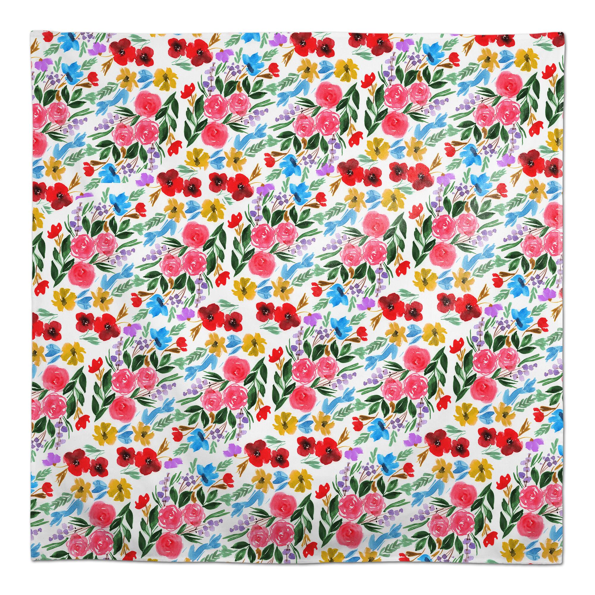 Butterfly Watercolor Florals Tablecloth