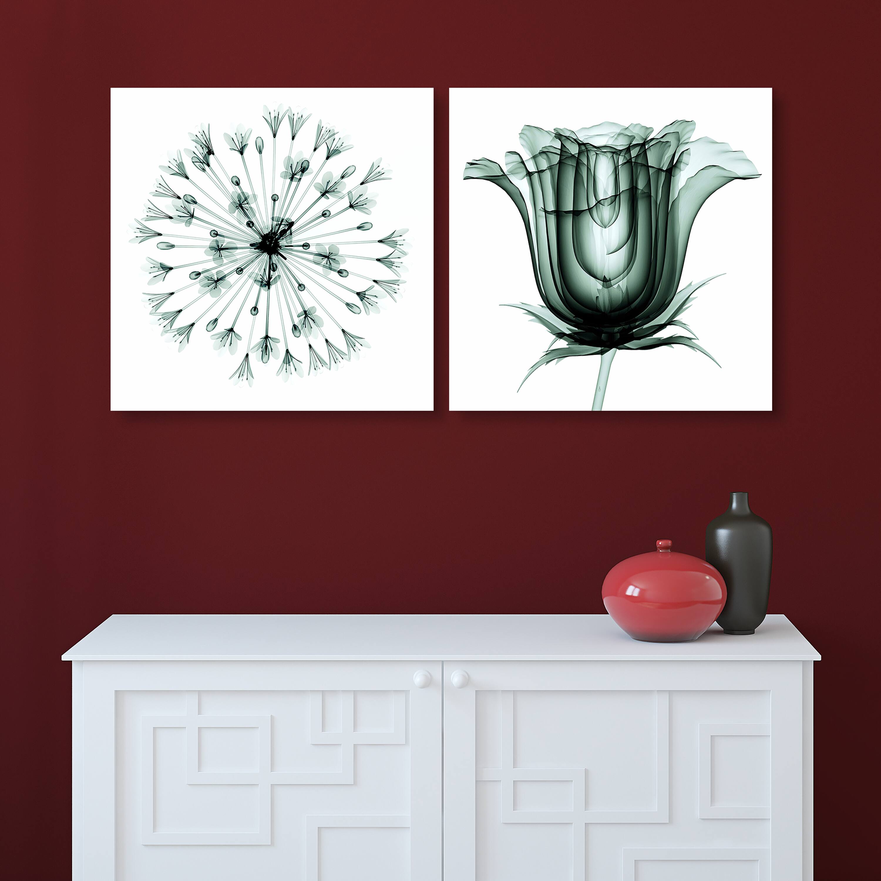 Empire Art Direct 24" x 24" African Bluebell Rose Veil Frameless Printed Tempered Glass Wall Art Set