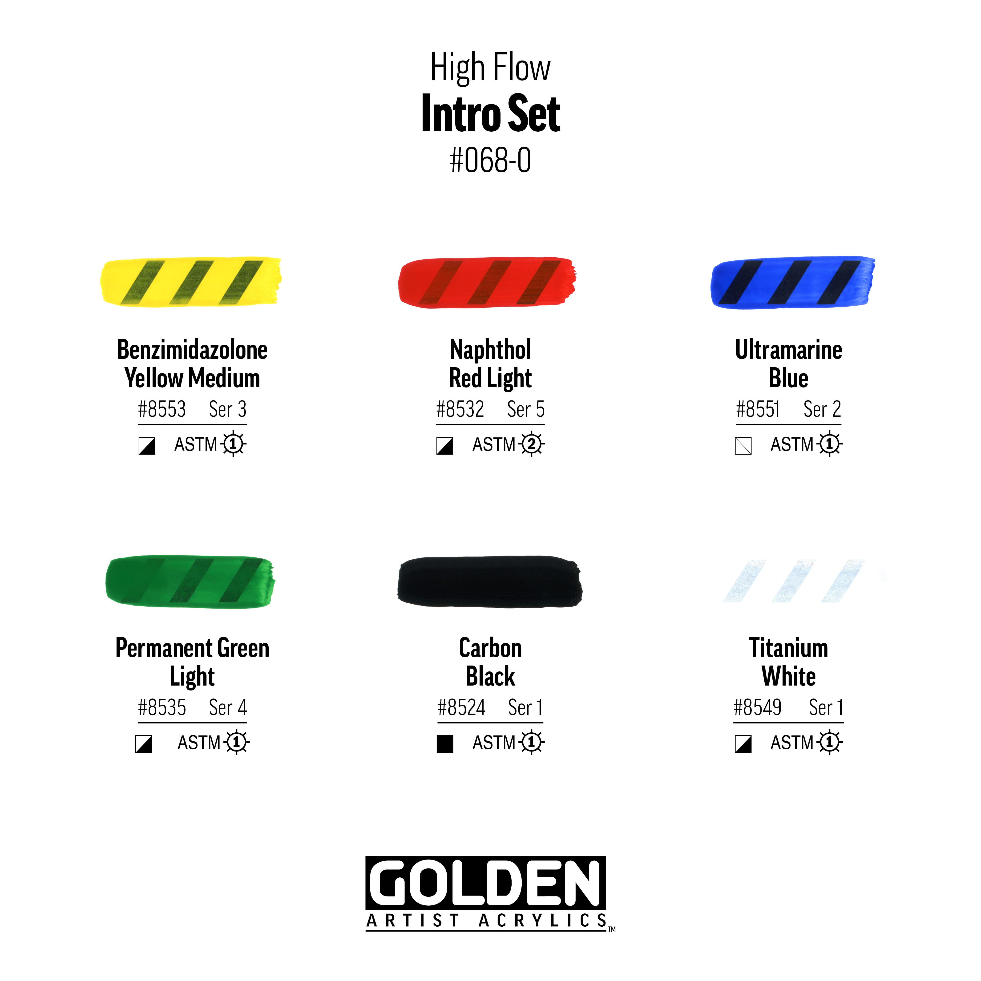 Golden® High Flow Acrylics 6 Colour Intro Set