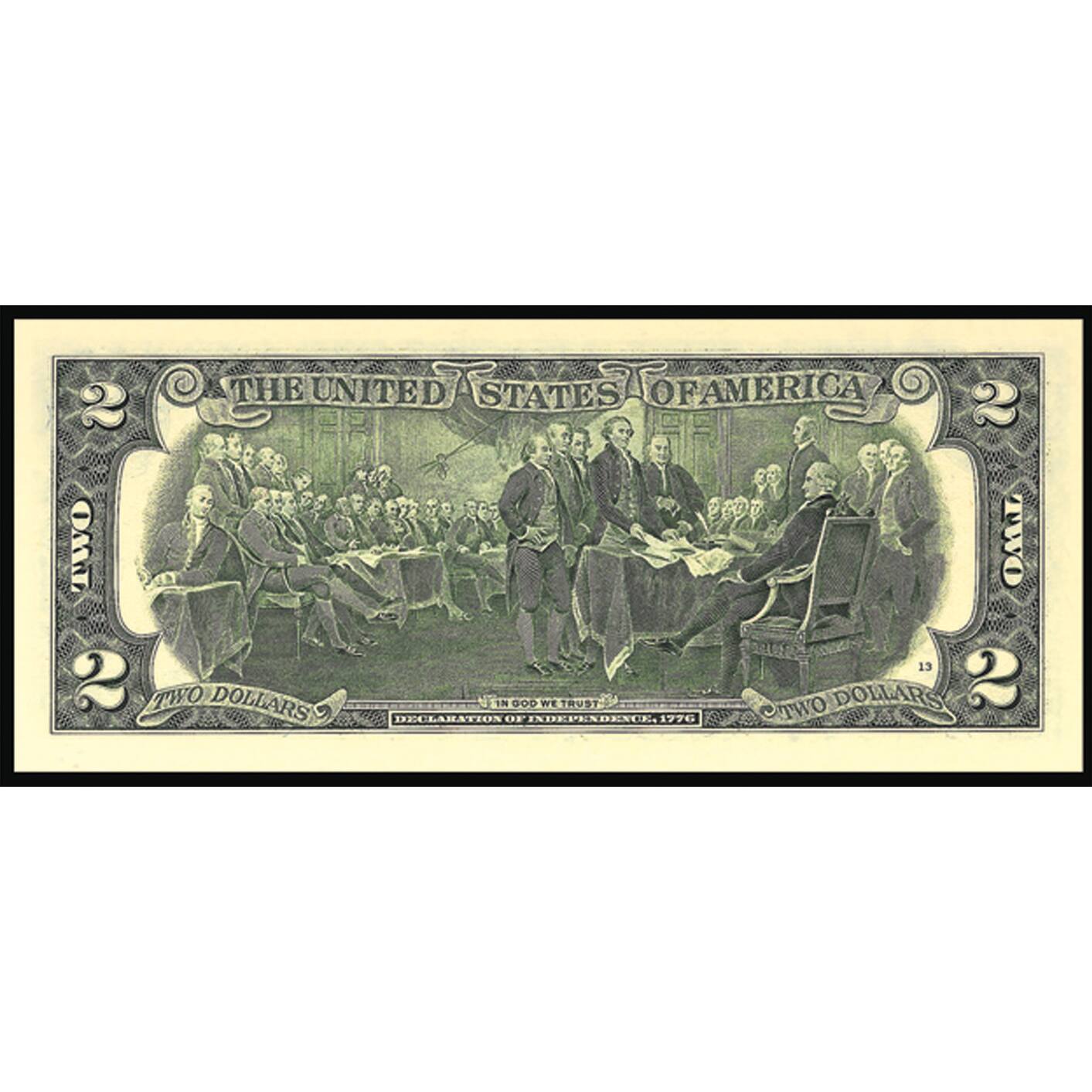 Life, Liberty And The Pursuit Of Happiness Thomas Jefferson Currency and Coin Wall Frame