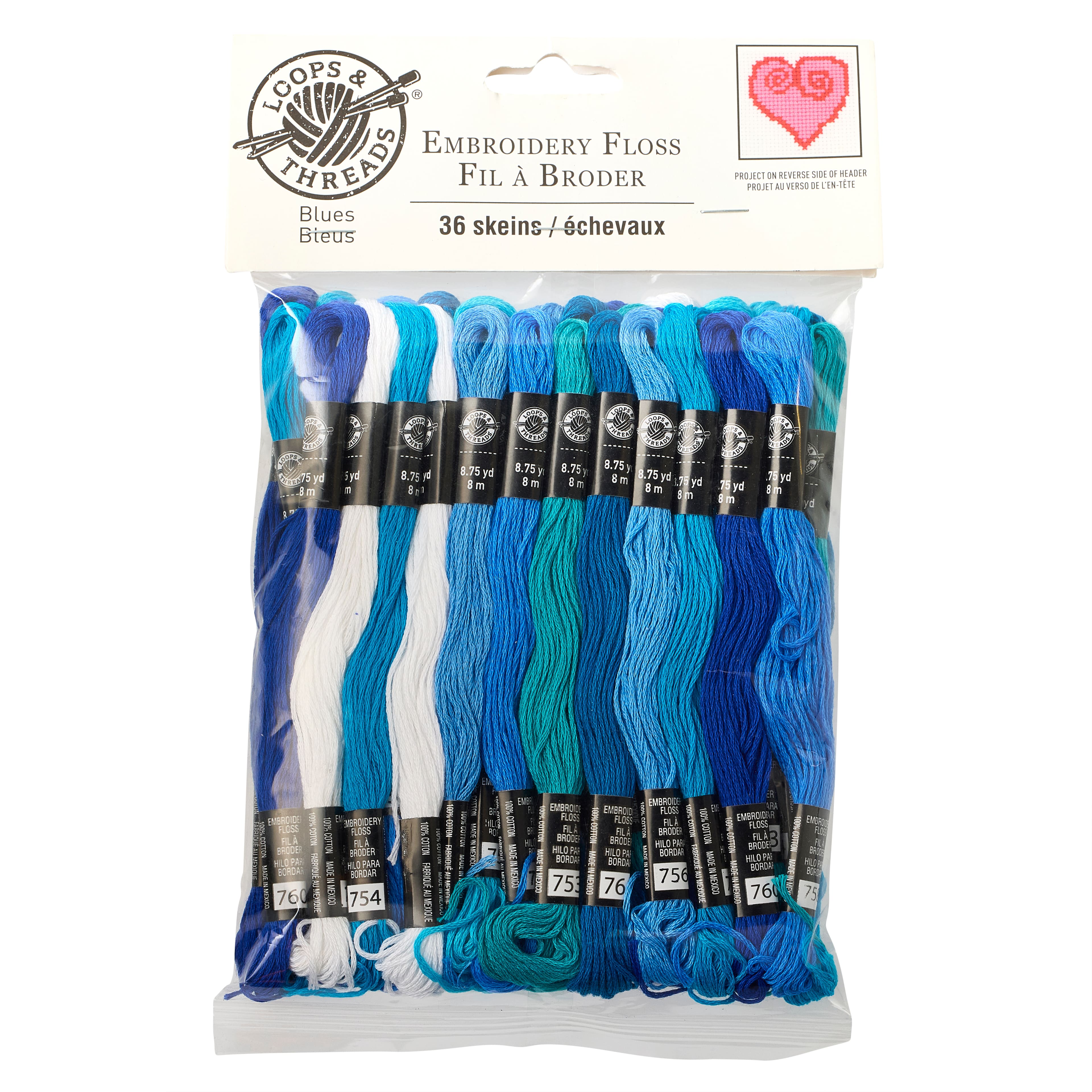 12 Packs: 36 ct. (432 total) Blues Embroidery Floss by Loops & Threads®