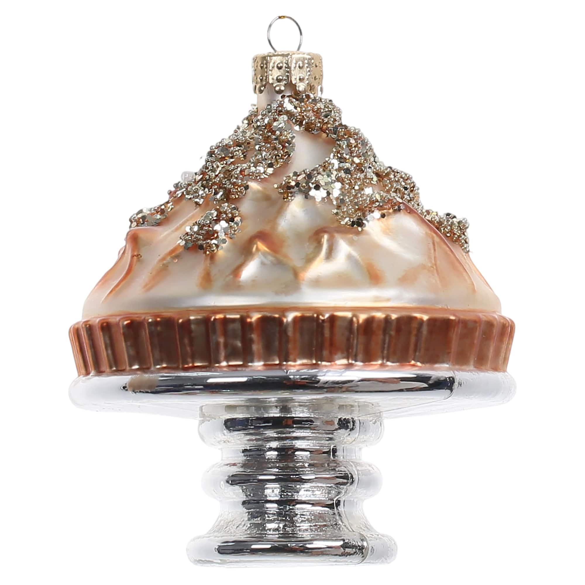 3.5" Cake Hand Painted Glass Ornament by Ashland®