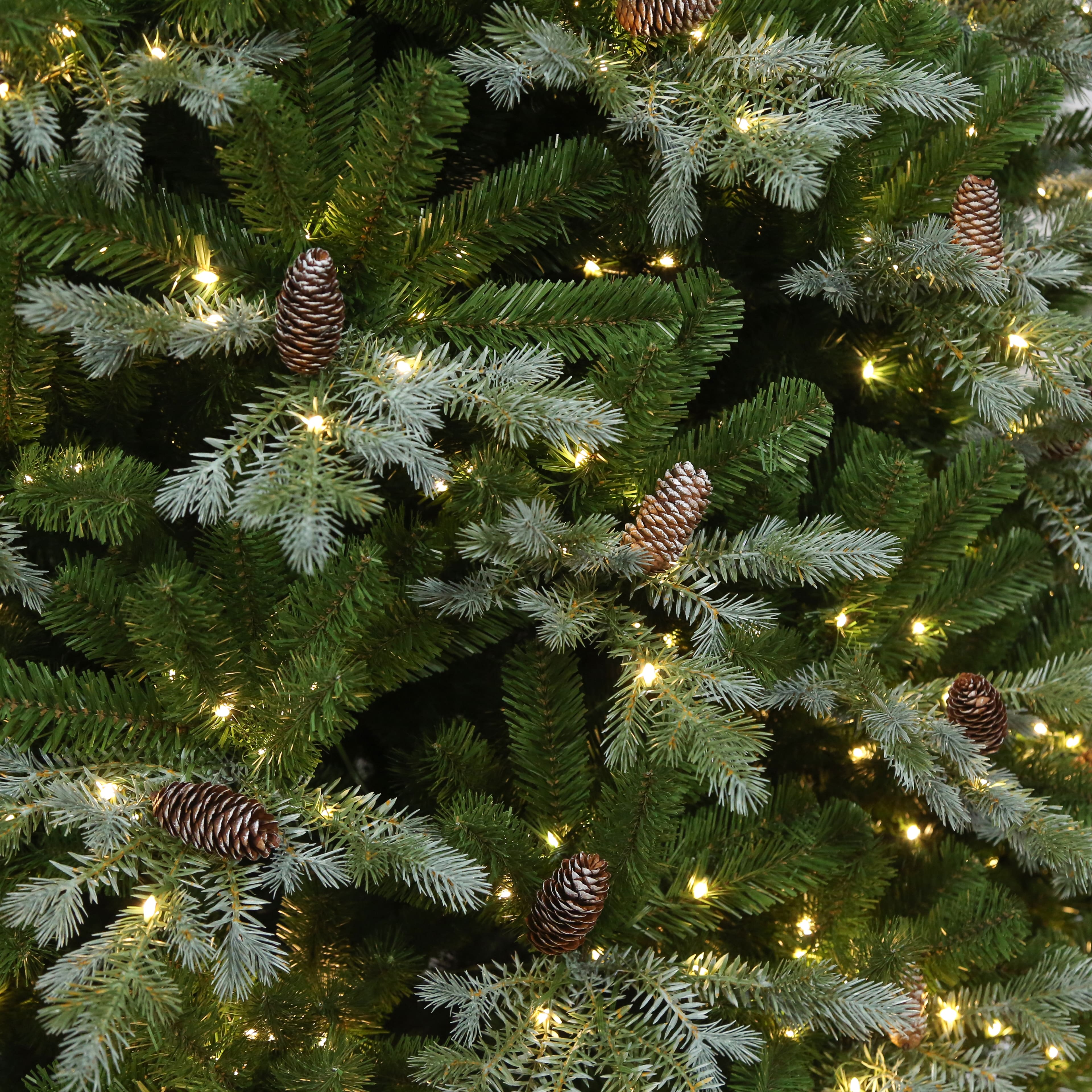 9ft. Pre-Lit Blue Mountain Spruce Realistic Artificial Christmas Tree, Colour Changing Micro LED Lights by Ashland®