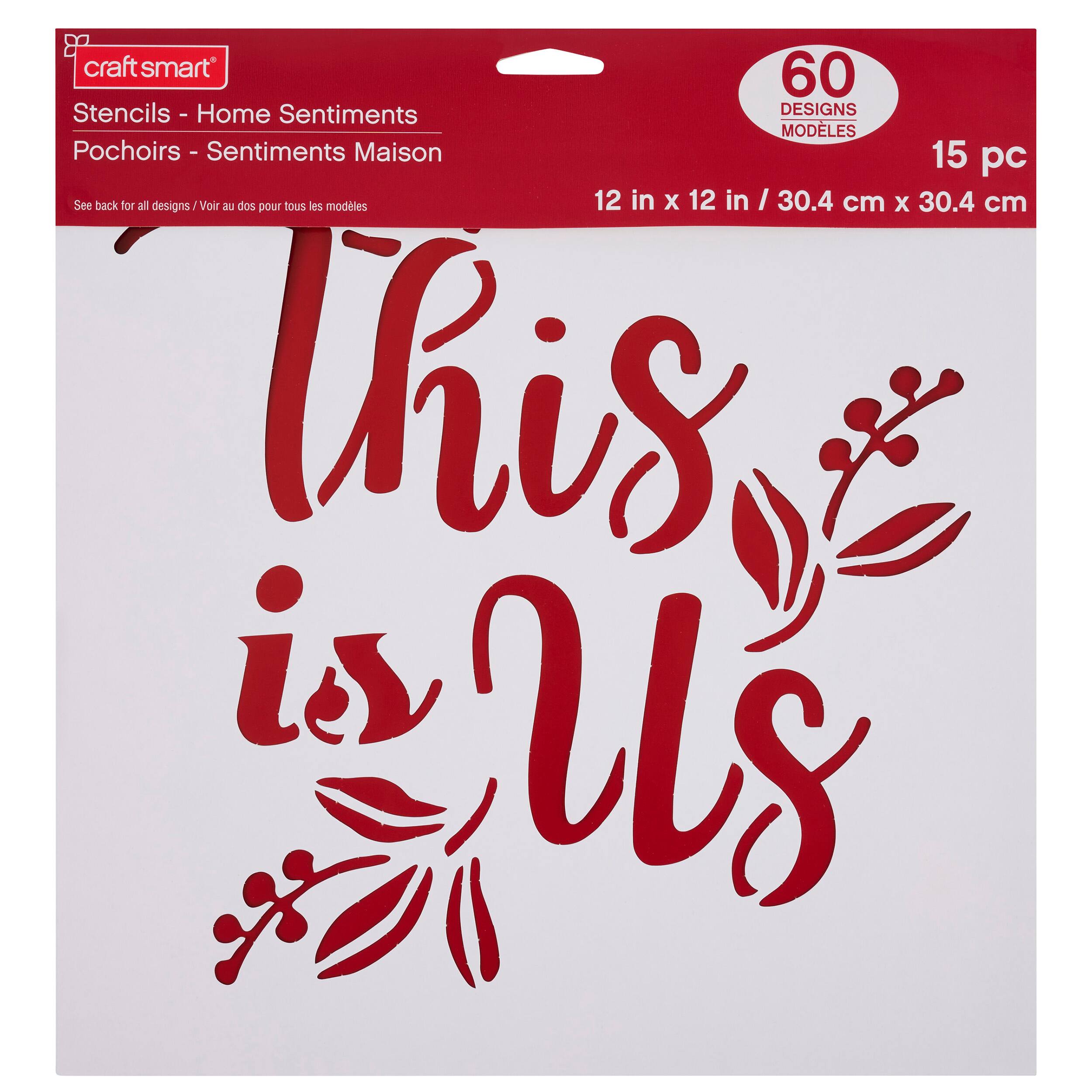 6 Pack: Home Sentiments Stencils by Craft Smart®, 12" x 12"