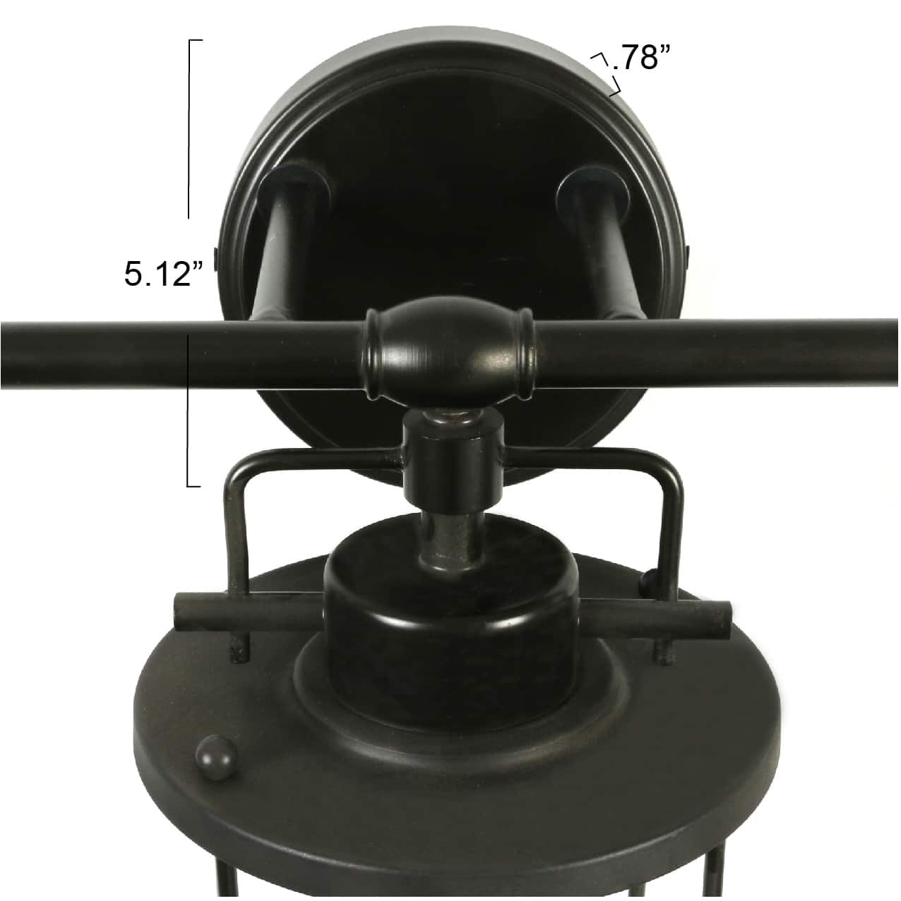 Hello Honey® 28" Black Industrial Metal Cage 3-Light Wall Sconce