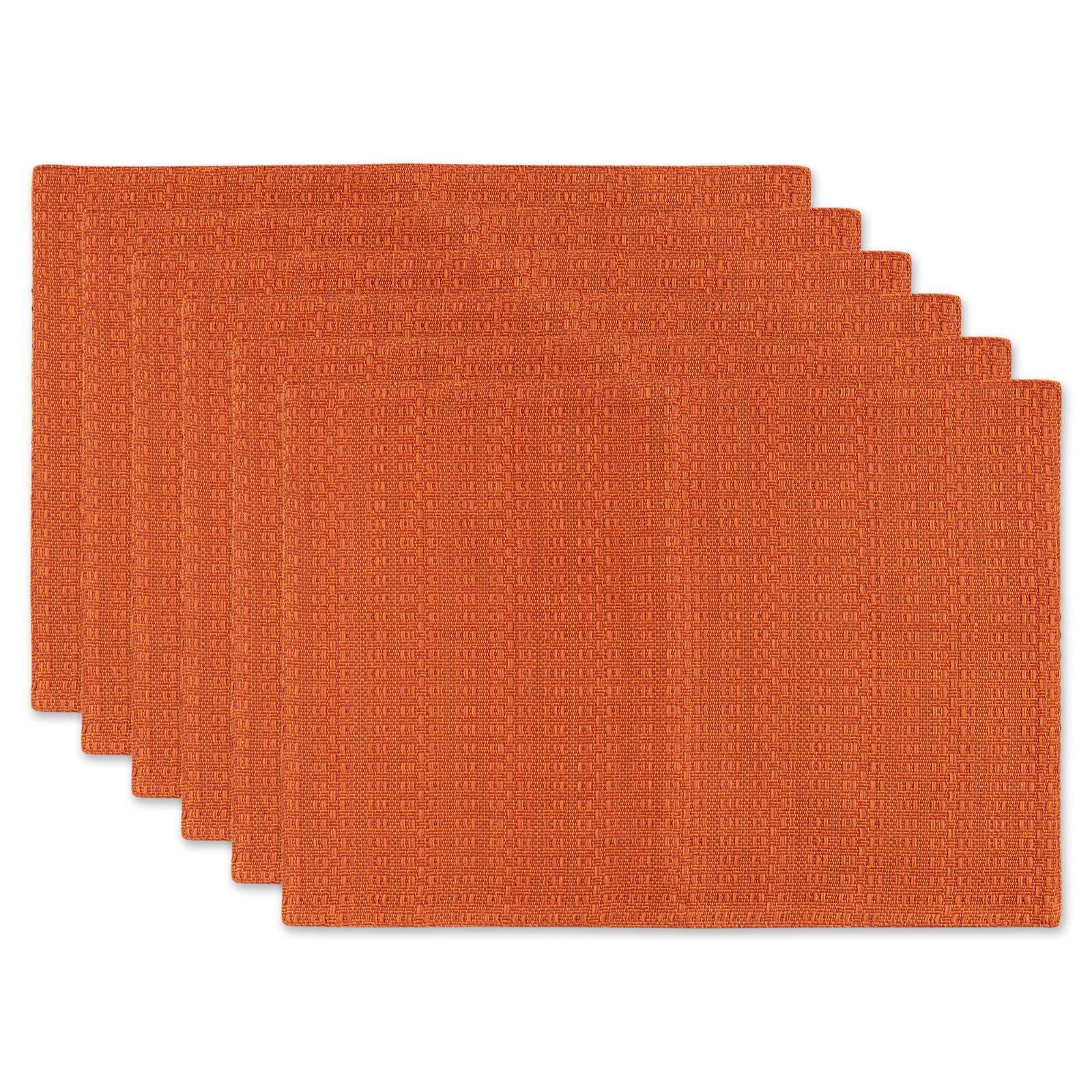 DII® Burnt Orange Tonal Variegated Placemats, 6ct.