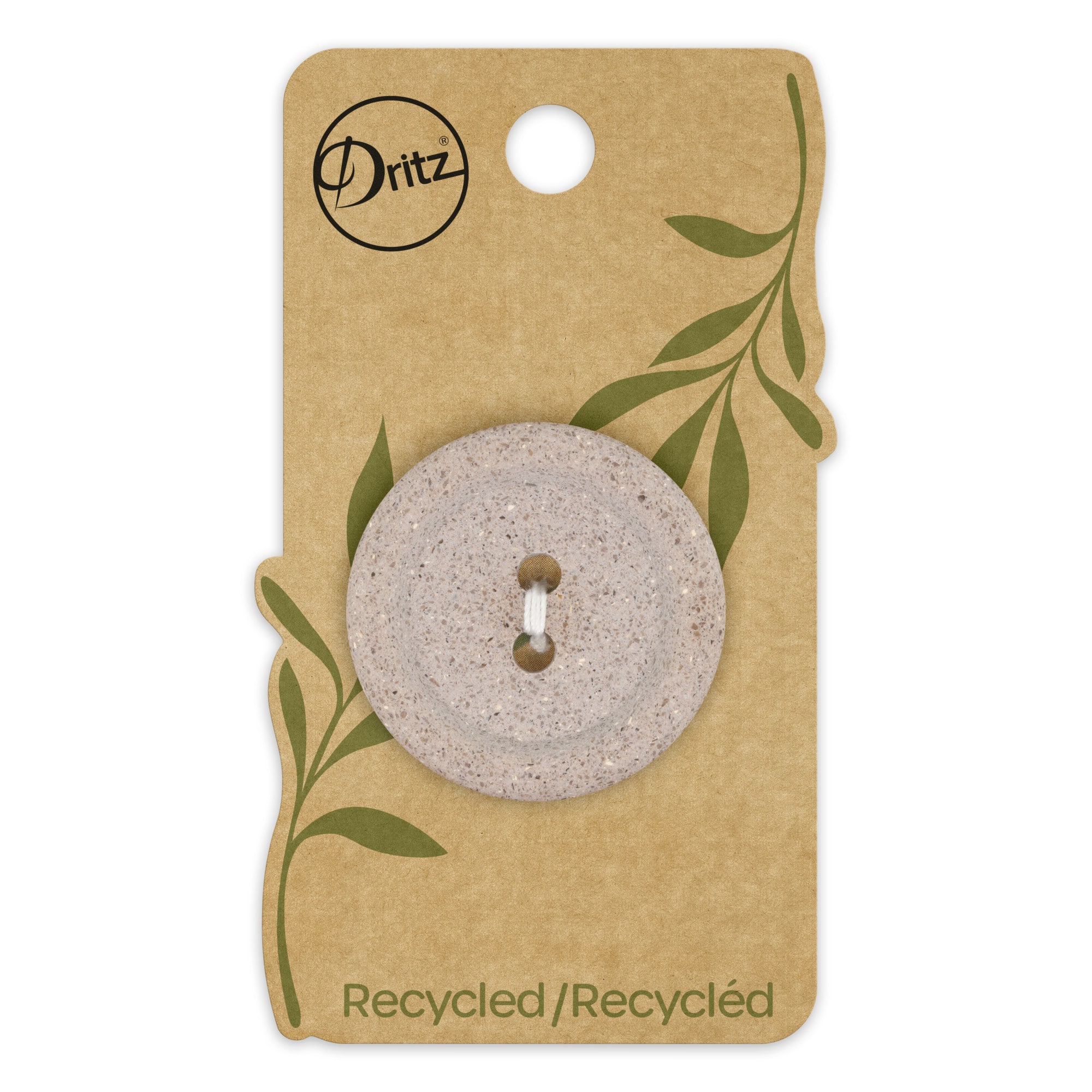 Dritz 34mm BeigeCamel Recycled Macadamia Round Button 3 ct  34 mm  Michaels