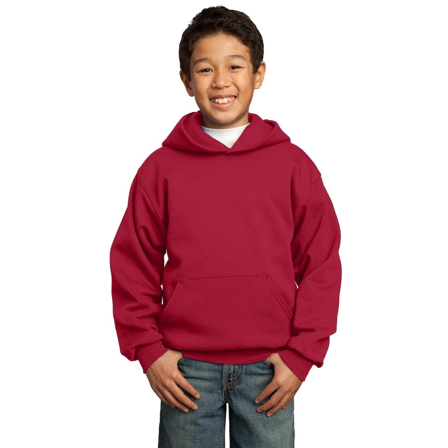 Port & Company® Colors Youth Core Fleece Pullover Hooded Sweatshirt