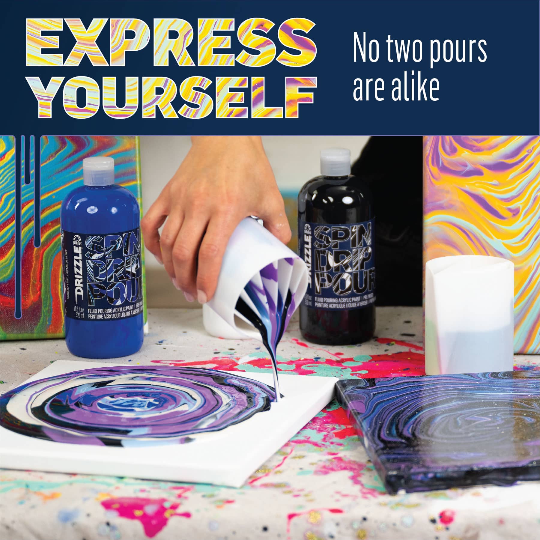 FolkArt® Drizzle™ Glitter Fluid Pouring Acrylic Paint