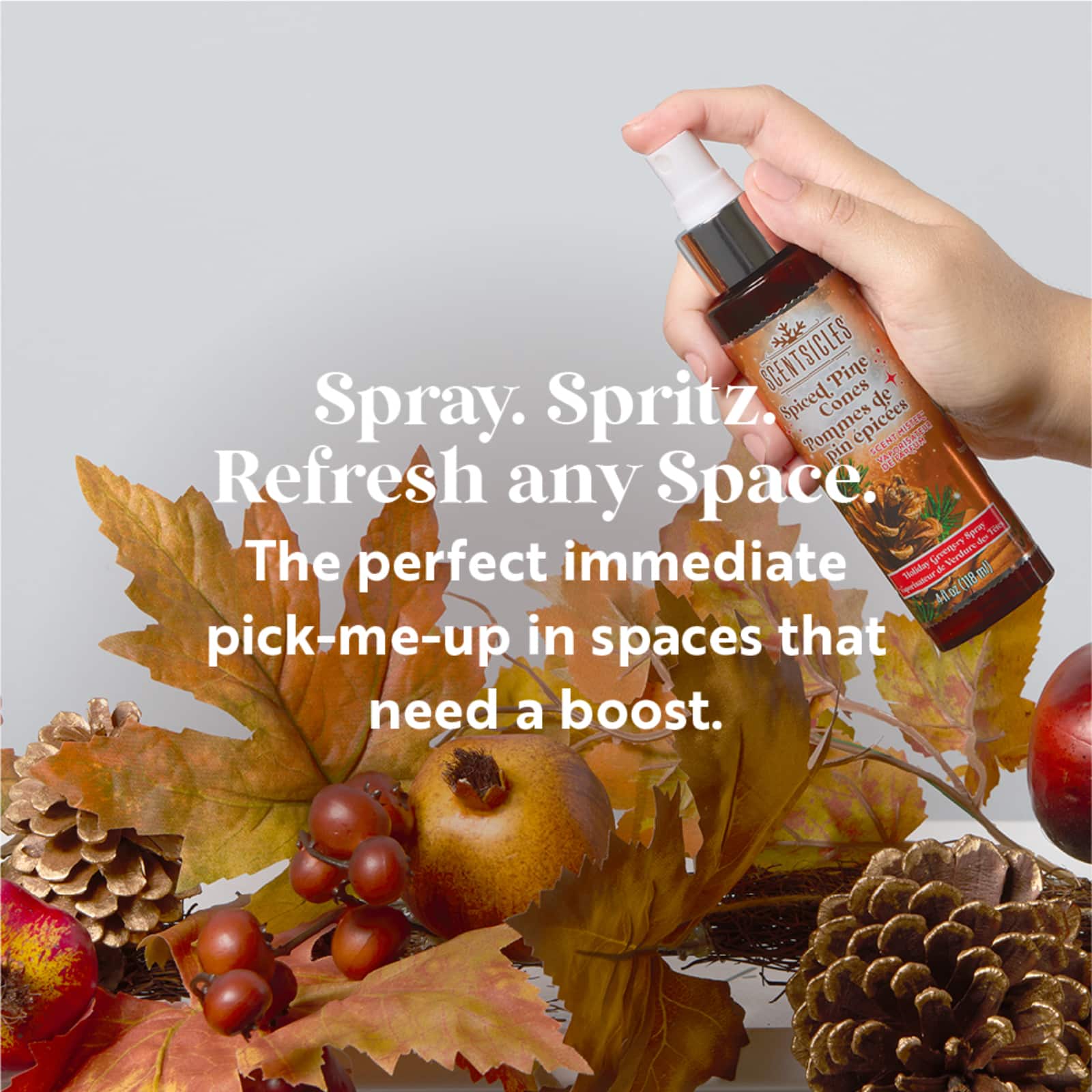 Scentsicles Scent Mister Into the Vanilla Woods, Autumn 'n Apples and Spiced Pine Cones, 3 pack
