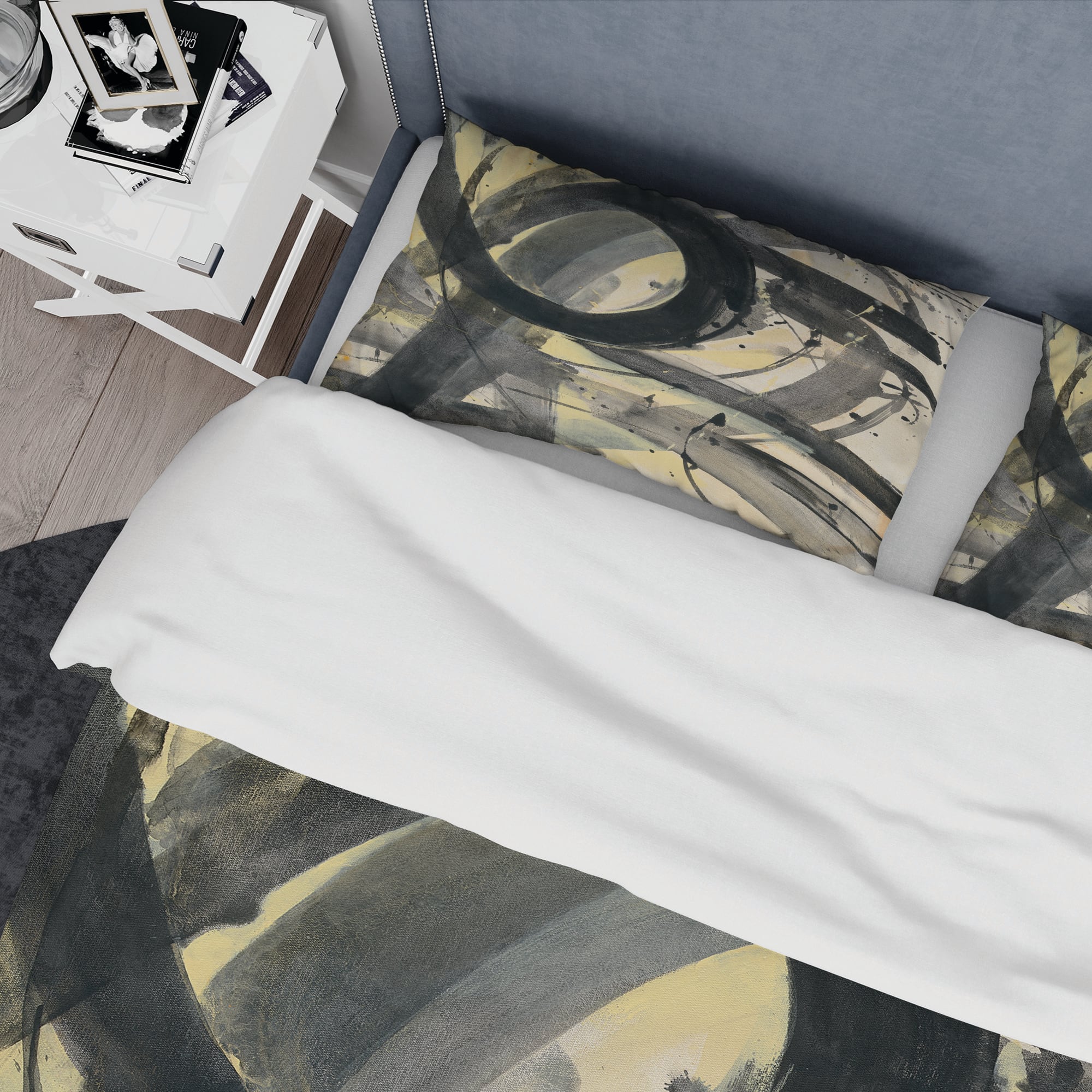 Designart 'Minimalistic Roller IV' Geometric Bedding Set - Duvet Cover & Shams