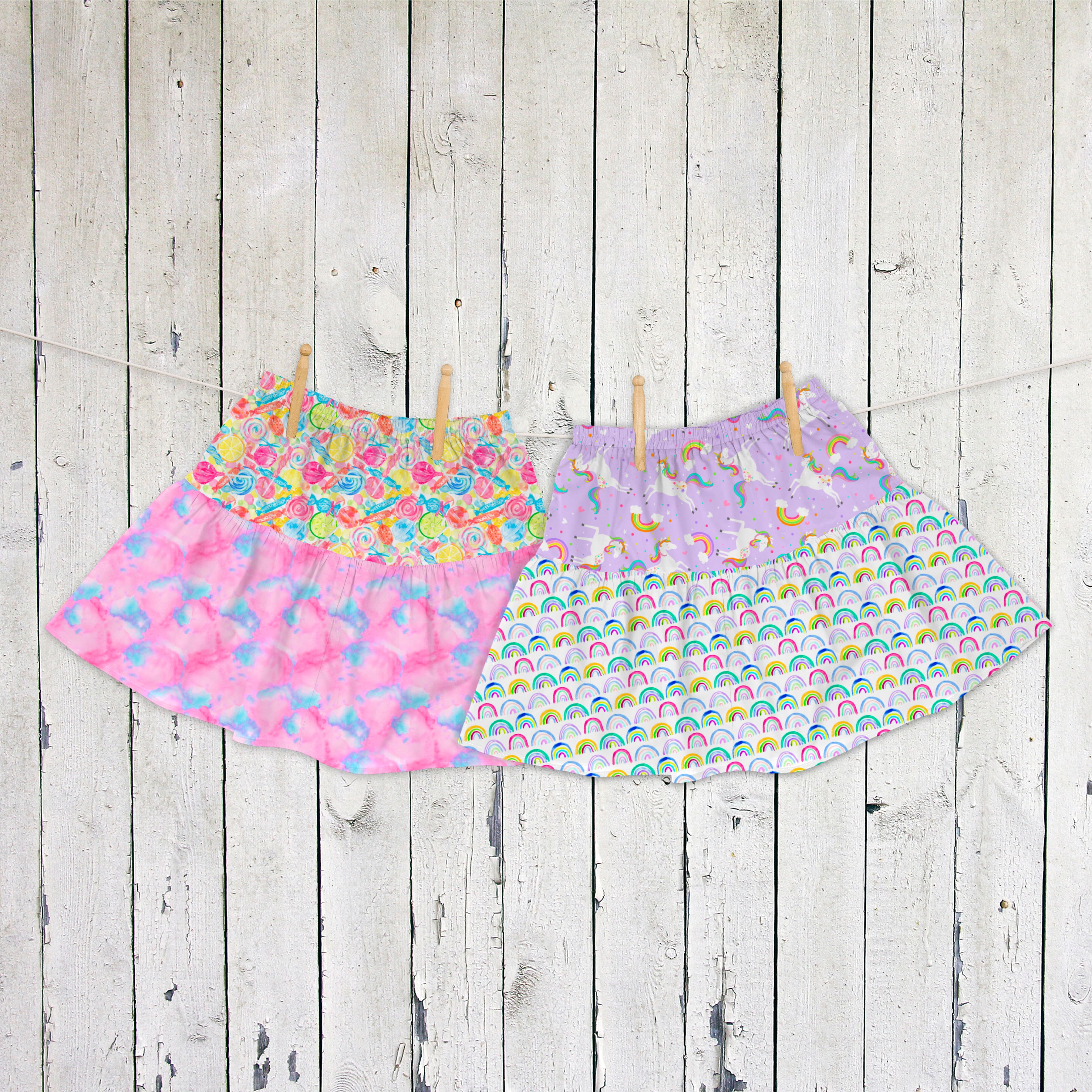 tissu en coton, bleu et rose de Loops & Threads