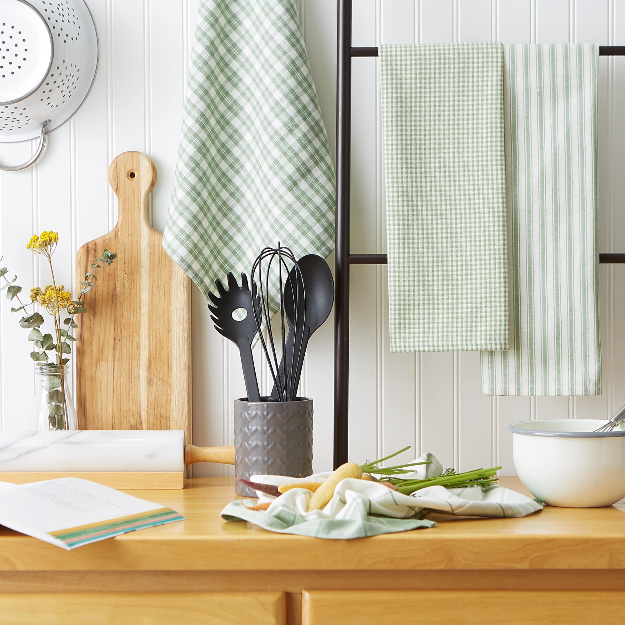 DII® Assorted Sage Classic Dishtowel (Set of 4)
