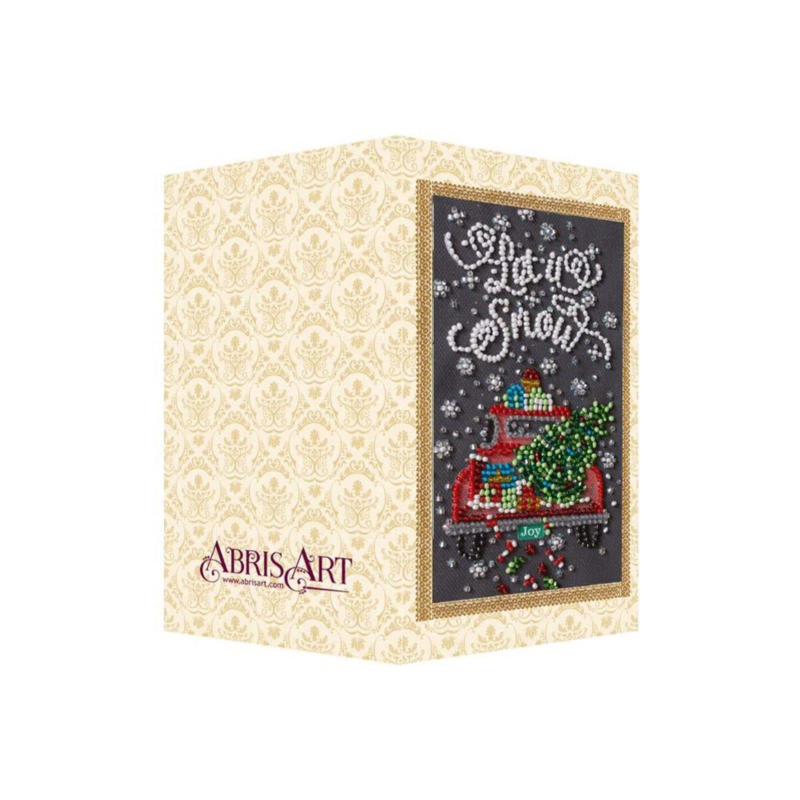 Abris Art Snow Holiday Postcard Cross Stitch Kit