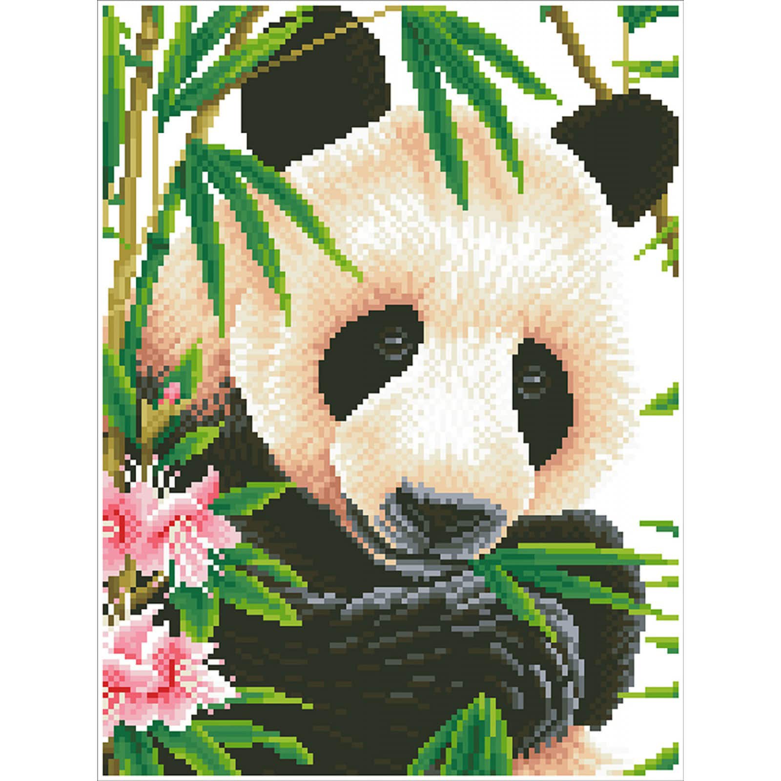 Diamond Dotz® Intermediate Panda Prince with Frame Diamond Painting Kit