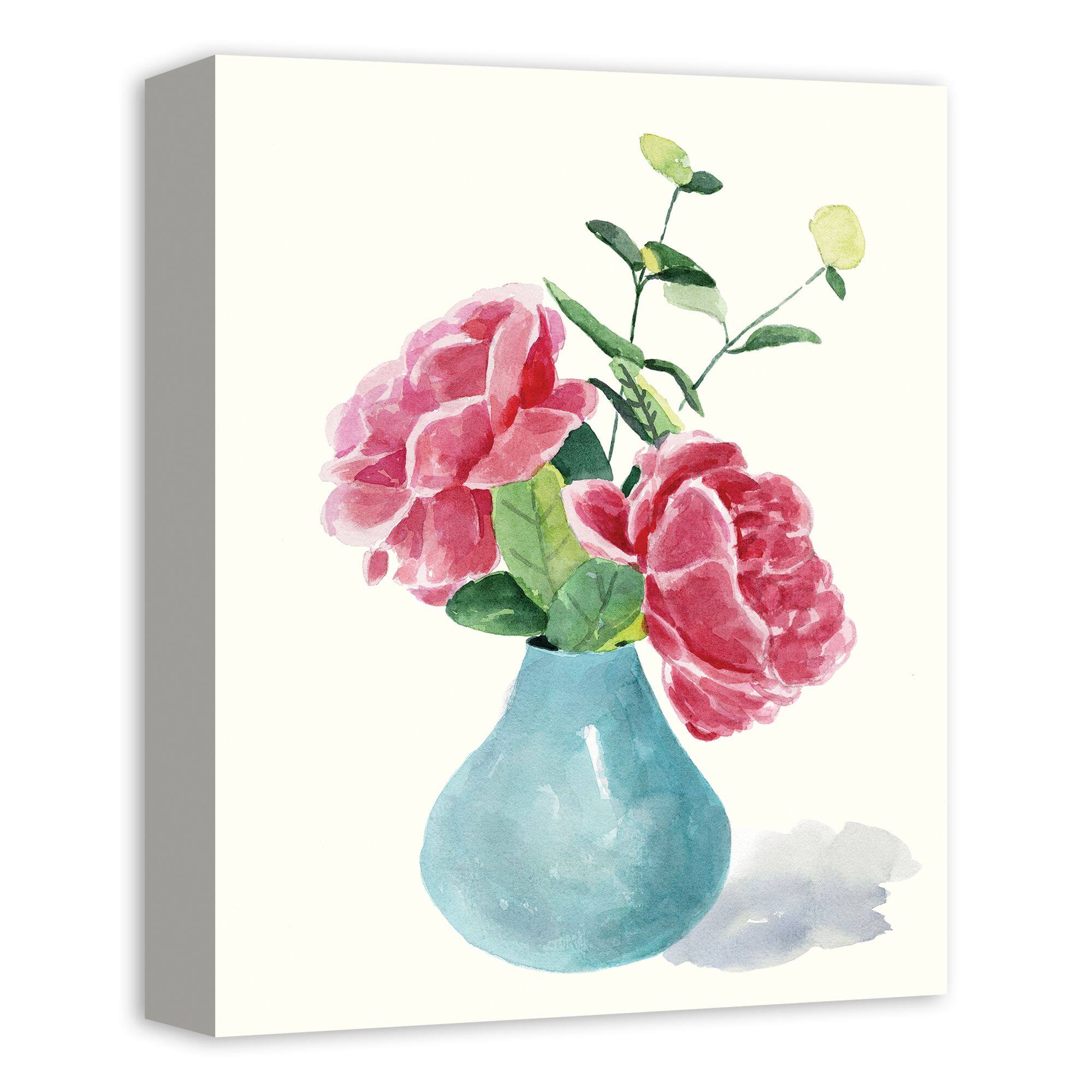 Pink Peonies 11" x 14" Canvas Wall Art