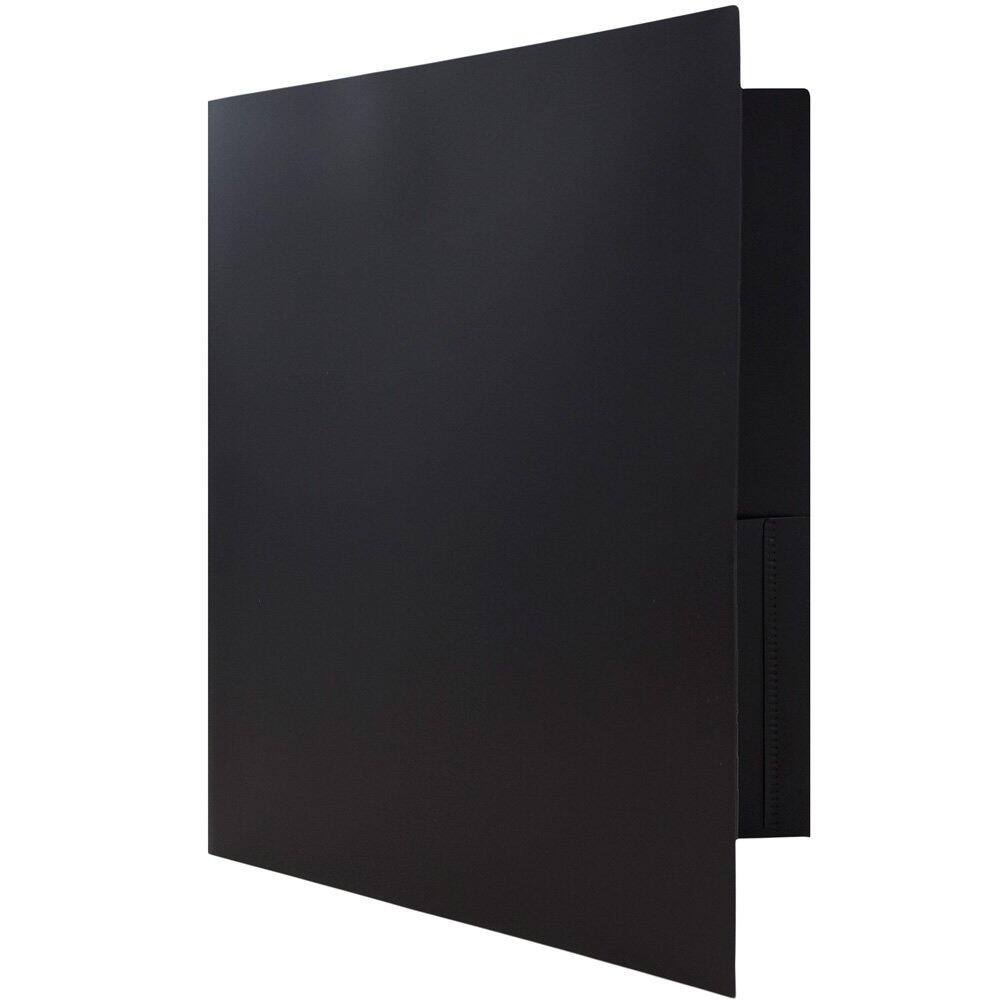 JAM Paper 9.5" x 11.5" Assorted Business Colors Plastic 2 Pocket School POP Folders, 6ct.