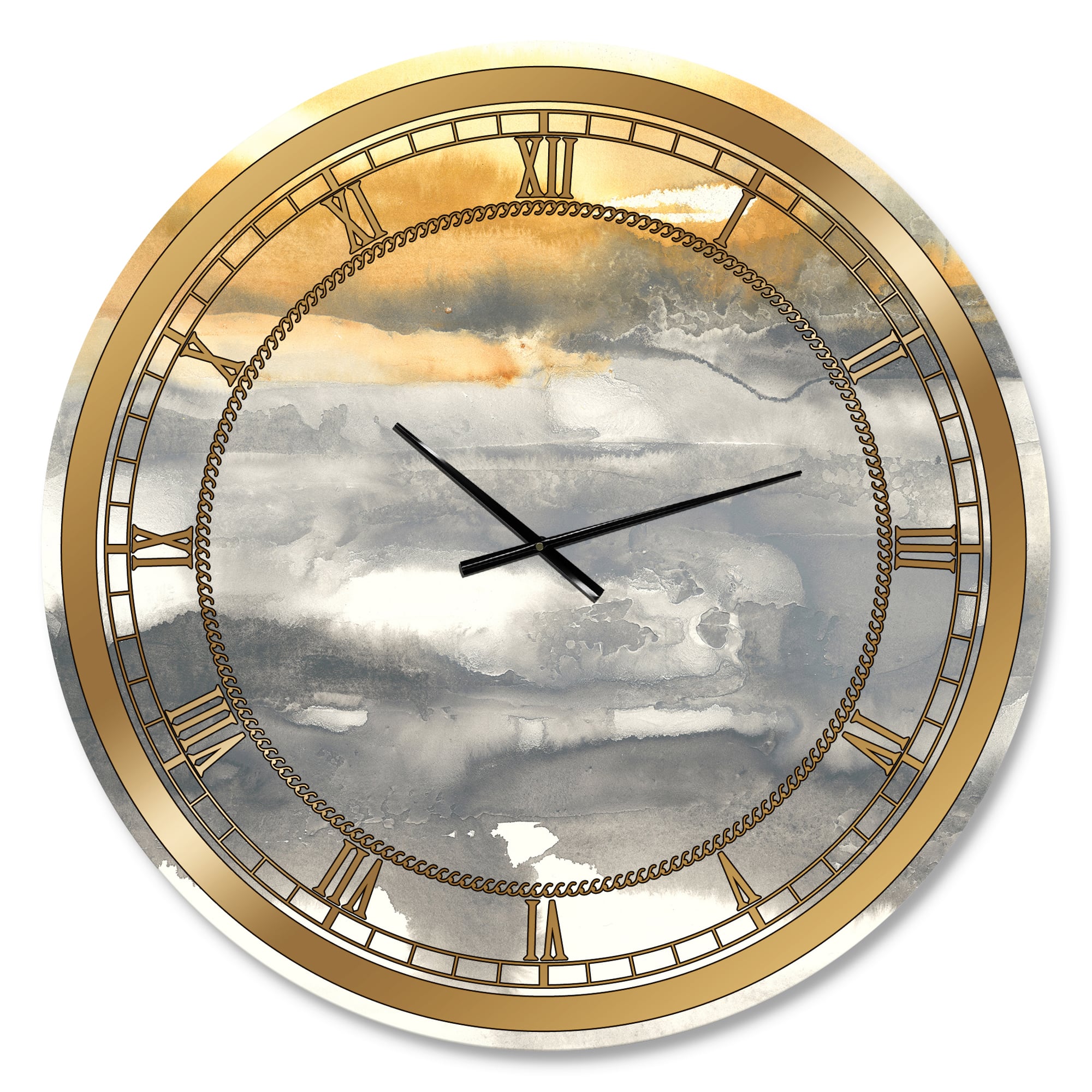 Designart 'Gold Glamour Direction Ii Glam Wall Clock