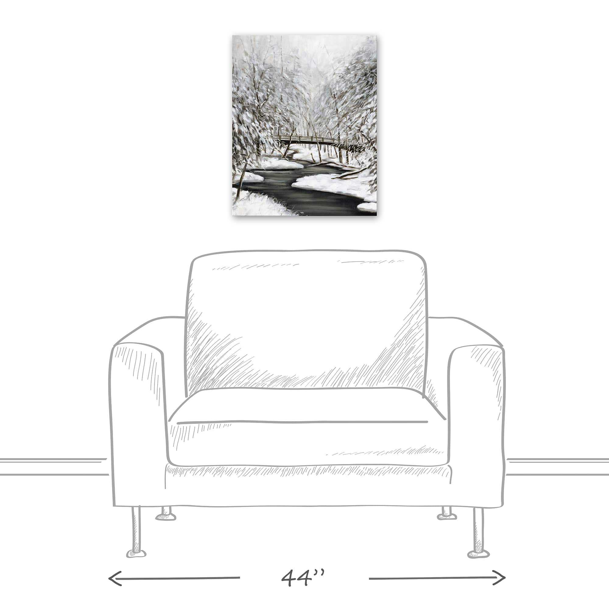 Winter Creek 16" x 20" Canvas Wall Art