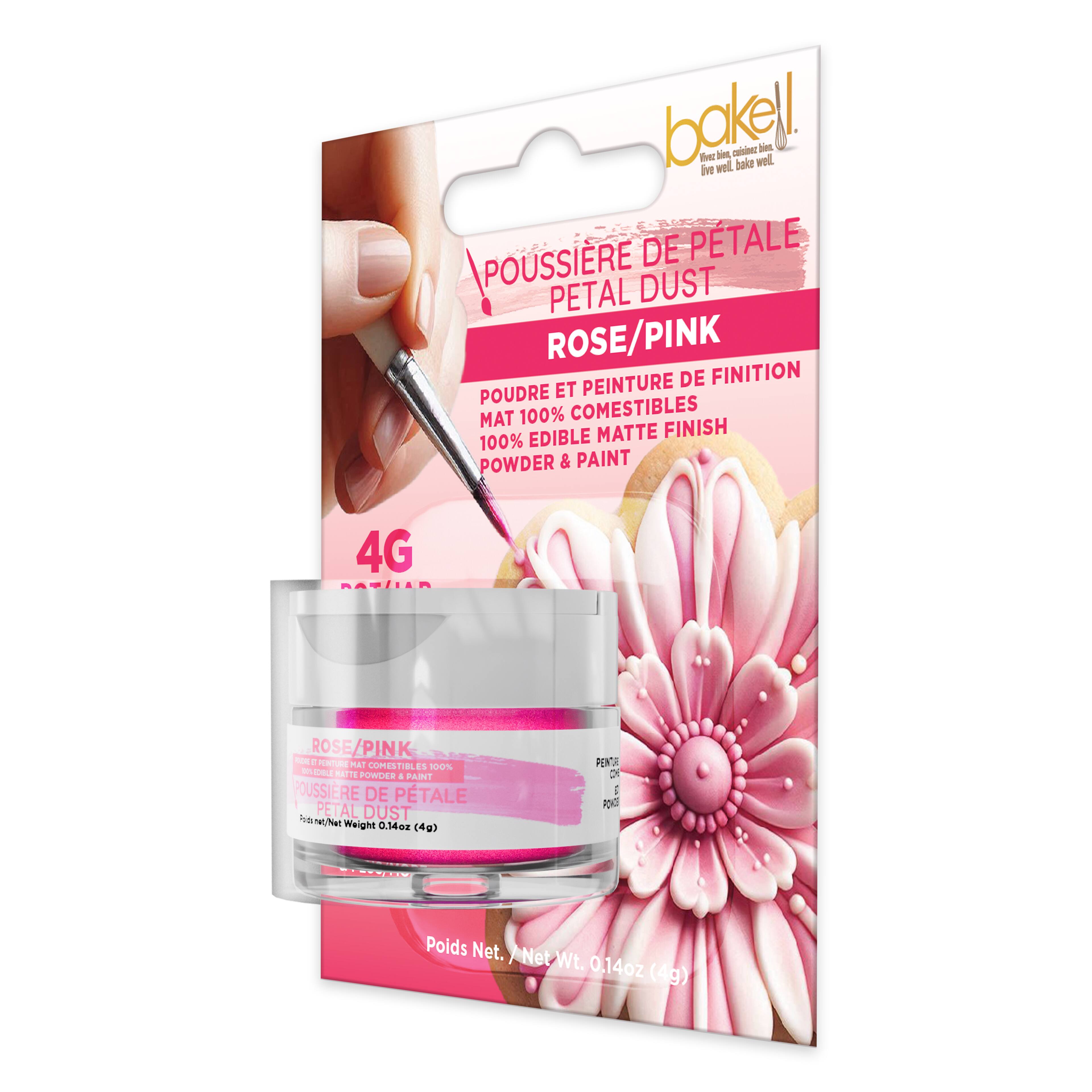 Poussière de pétale comestible à fini mat pour finition de Bakell