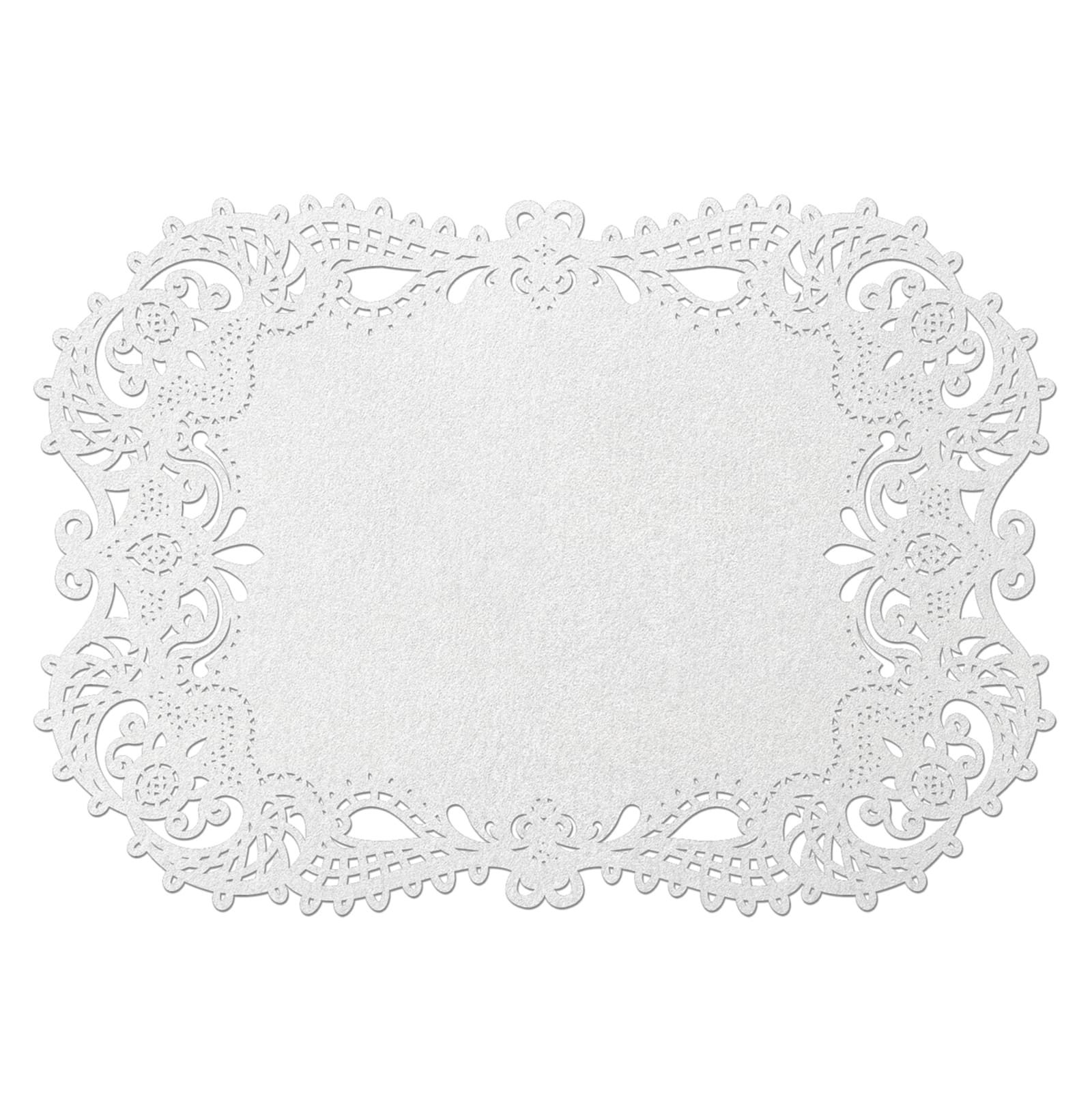 Hortense B. Hewitt Co. White Simmer Laser Place Mat, 12 Pack