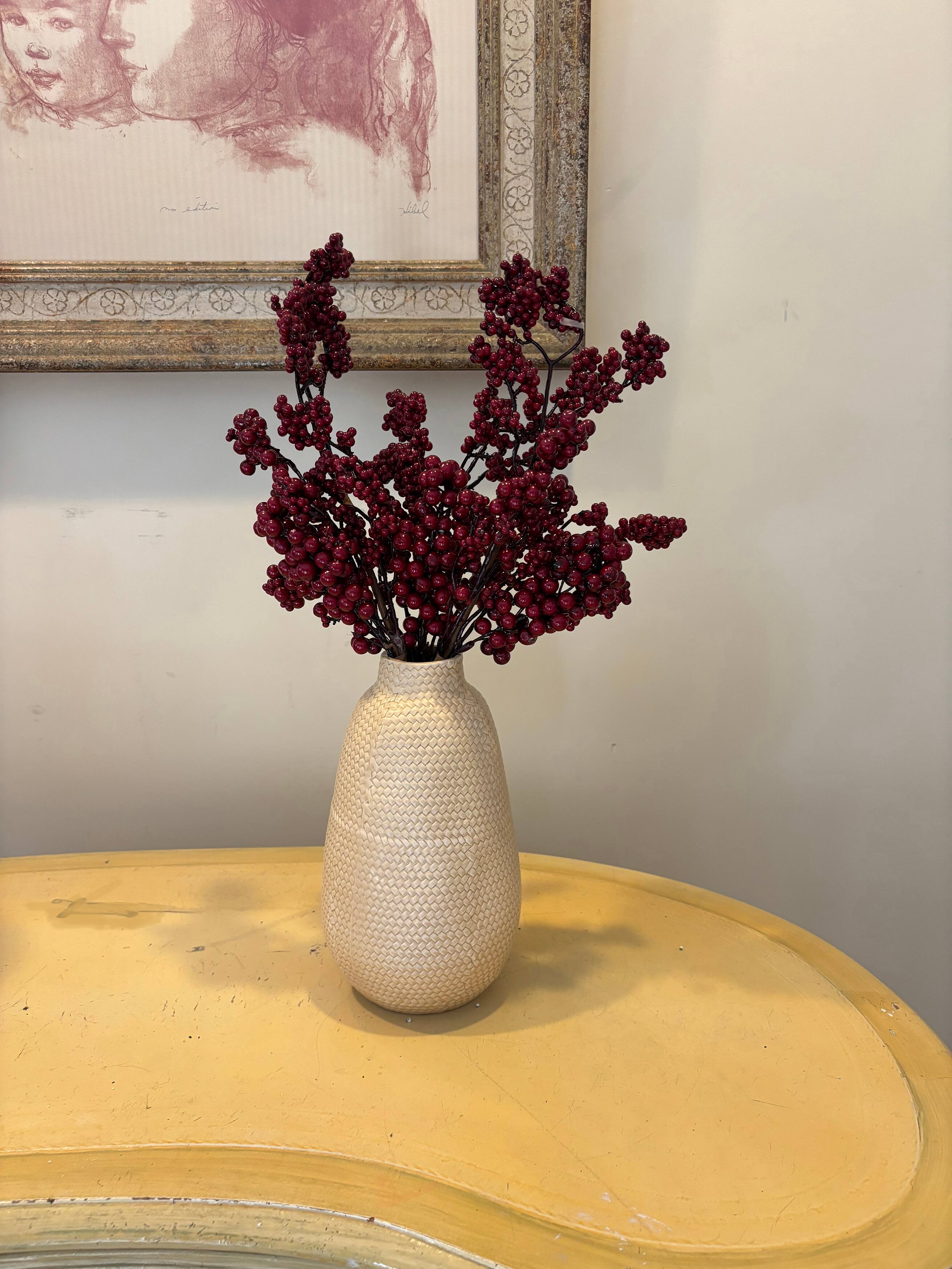 20" Christmas Weatherproof Red Berries Spray, 3ct.