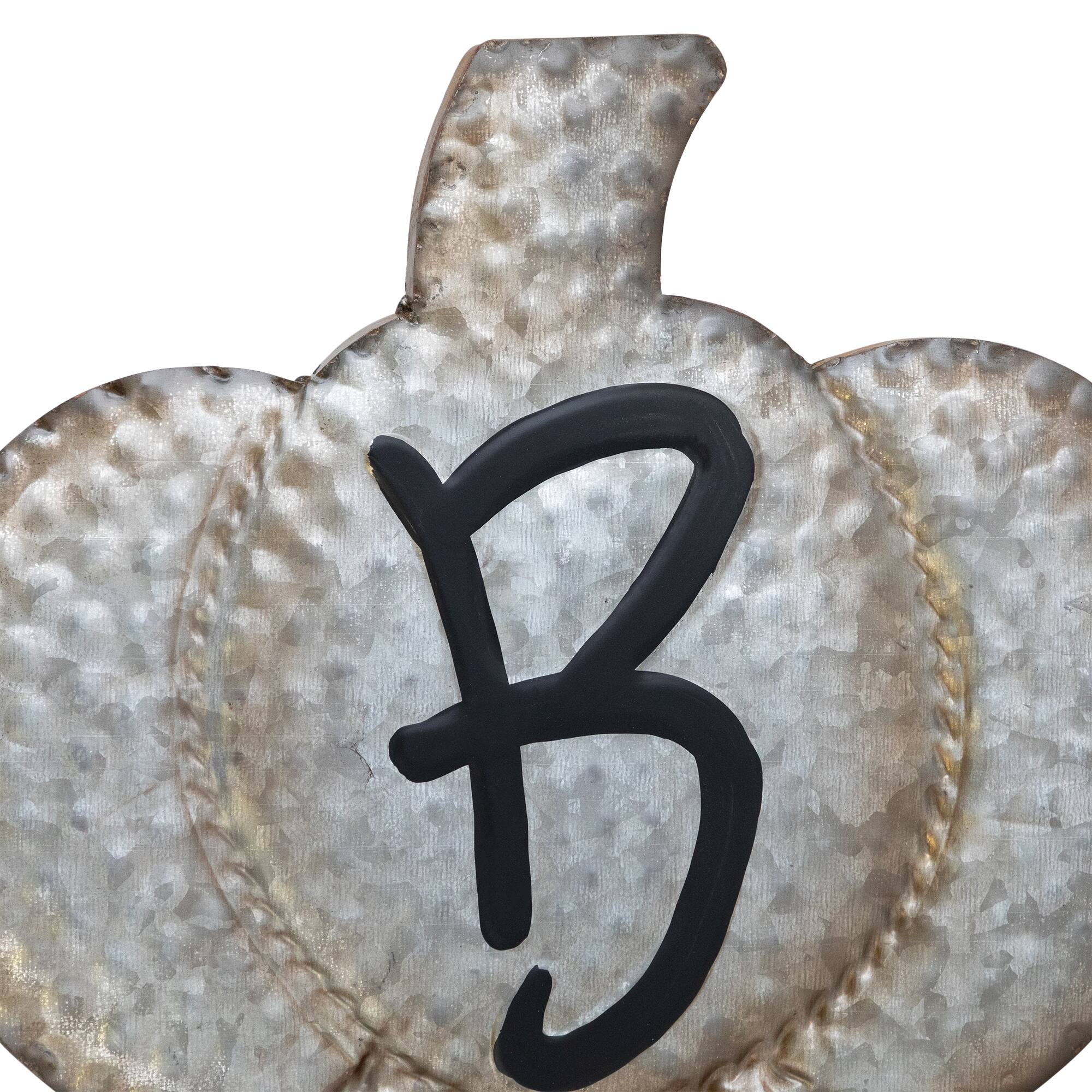 28' Silver & Brown Metal Pumpkin Halloween Decoration