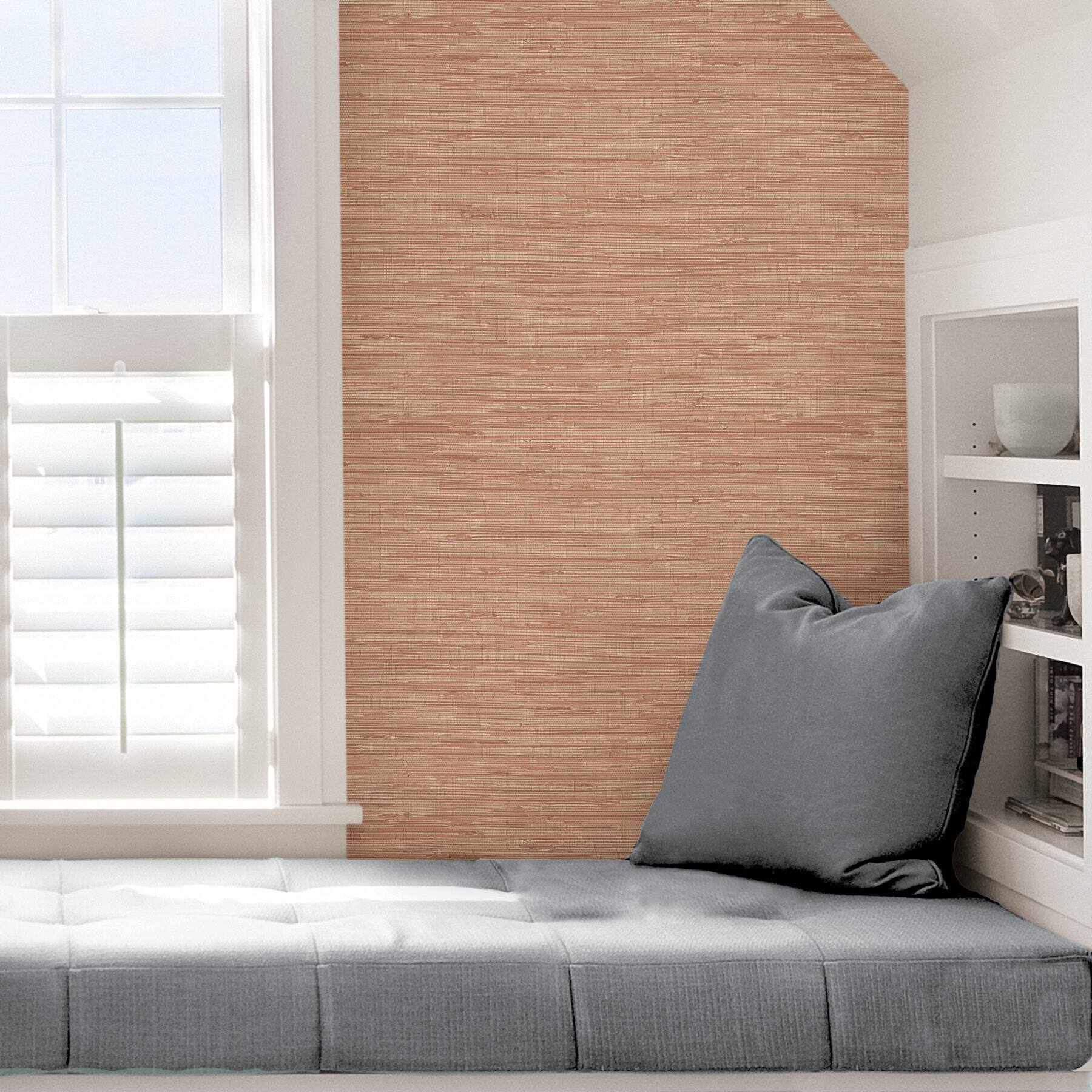 NuWallpaper Spice Tibetan Grasscloth Peel & Stick Wallpaper