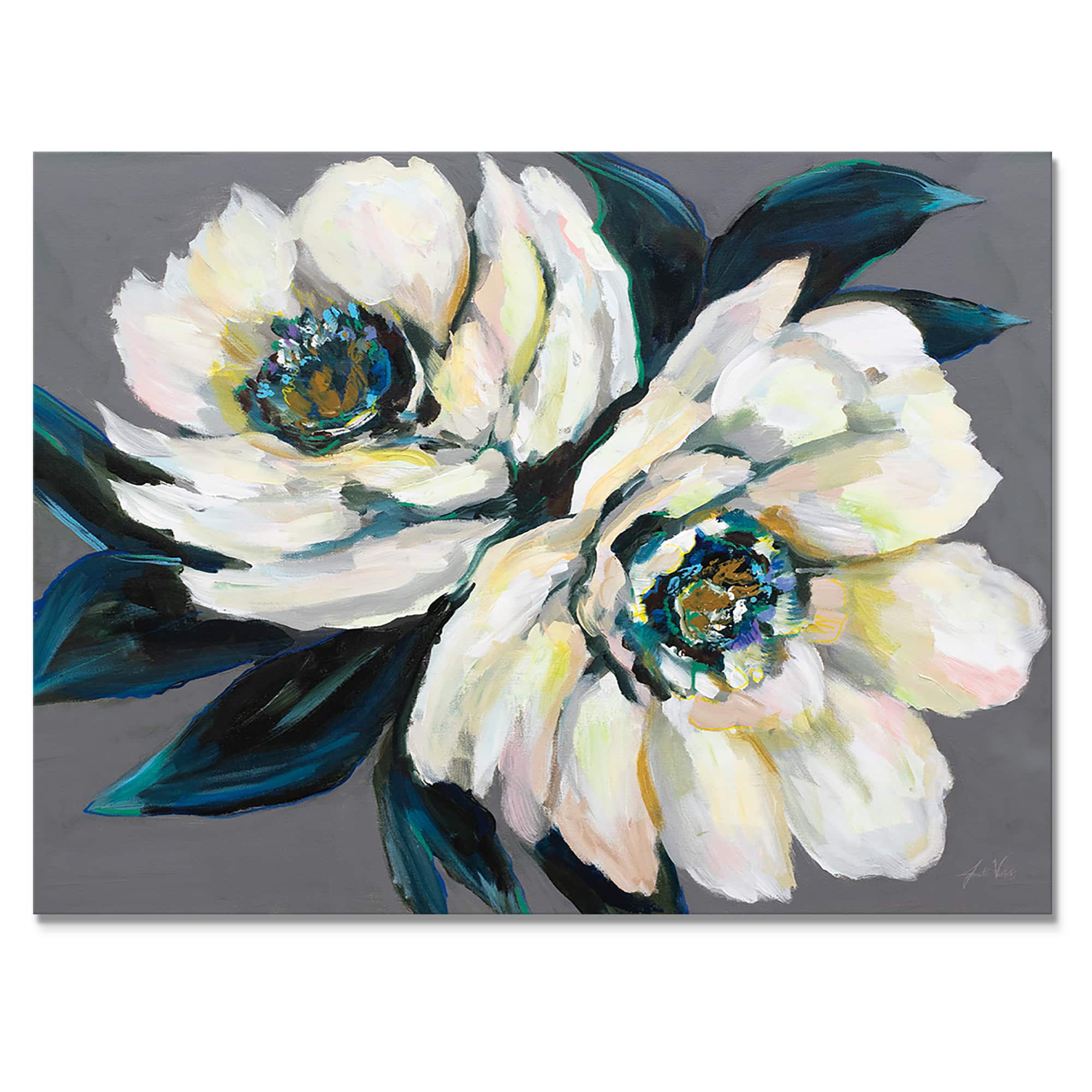 Designart - Peonies - Cottage Canvas Wall Art