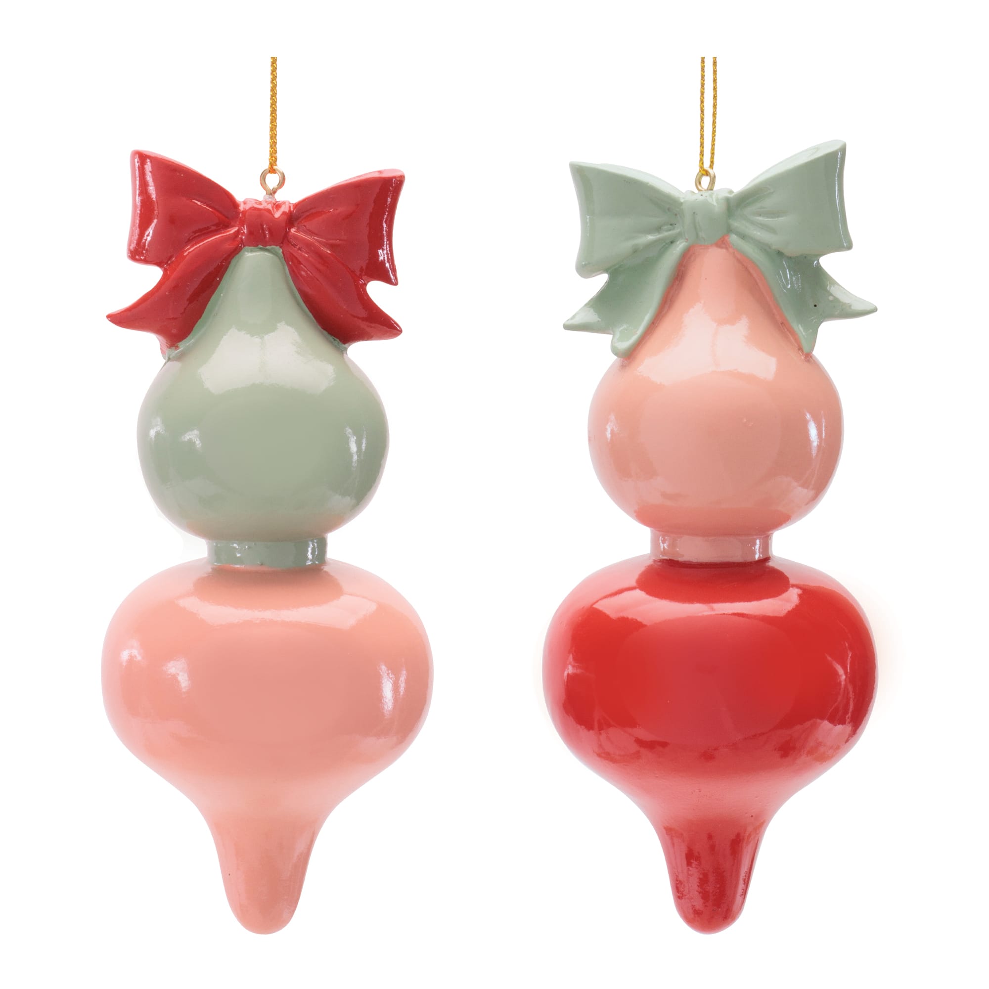 Melrose 5.25" Resin Finial Ornaments, 4ct.