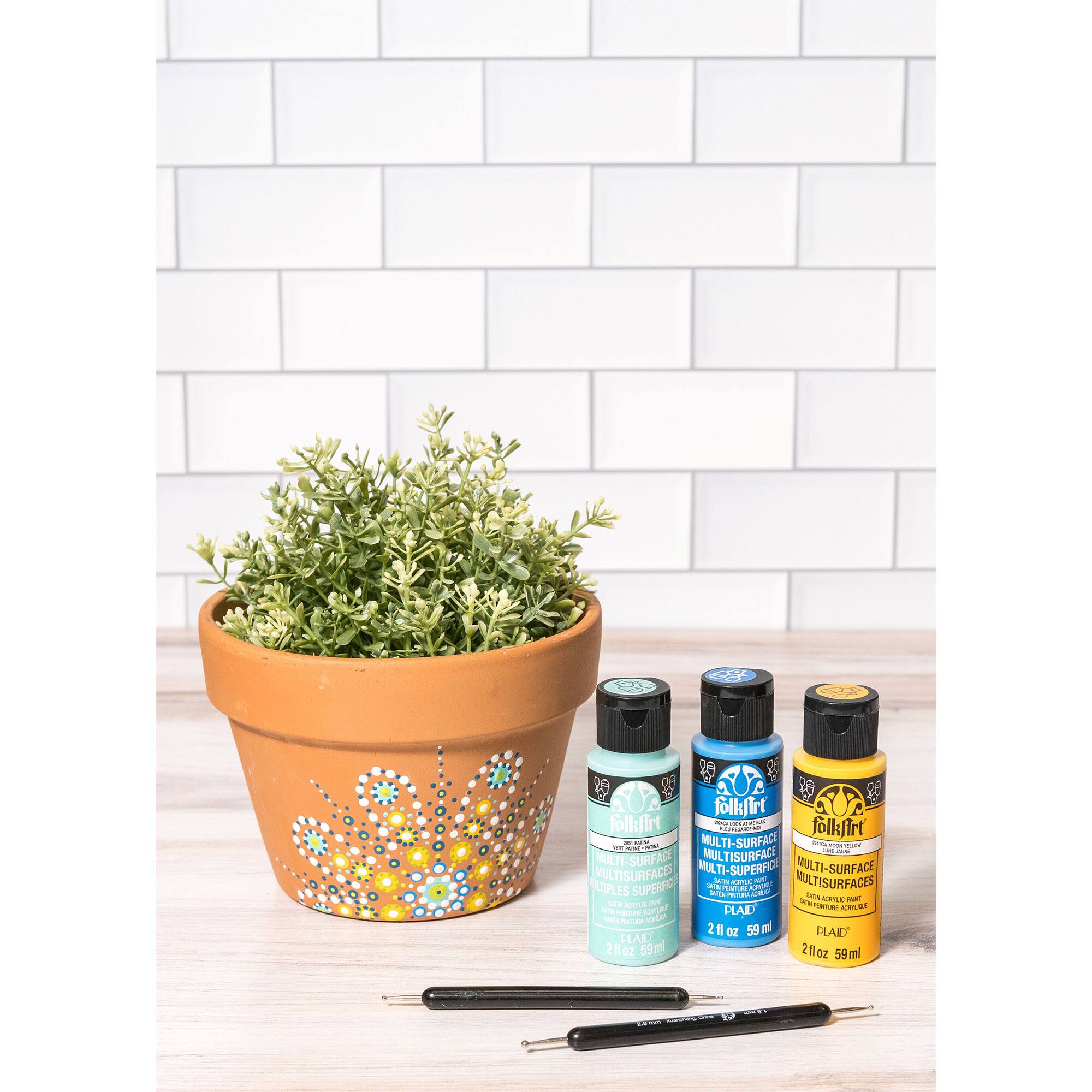 FolkArt® Satin Acrylic Craft Paint 12 Color Set