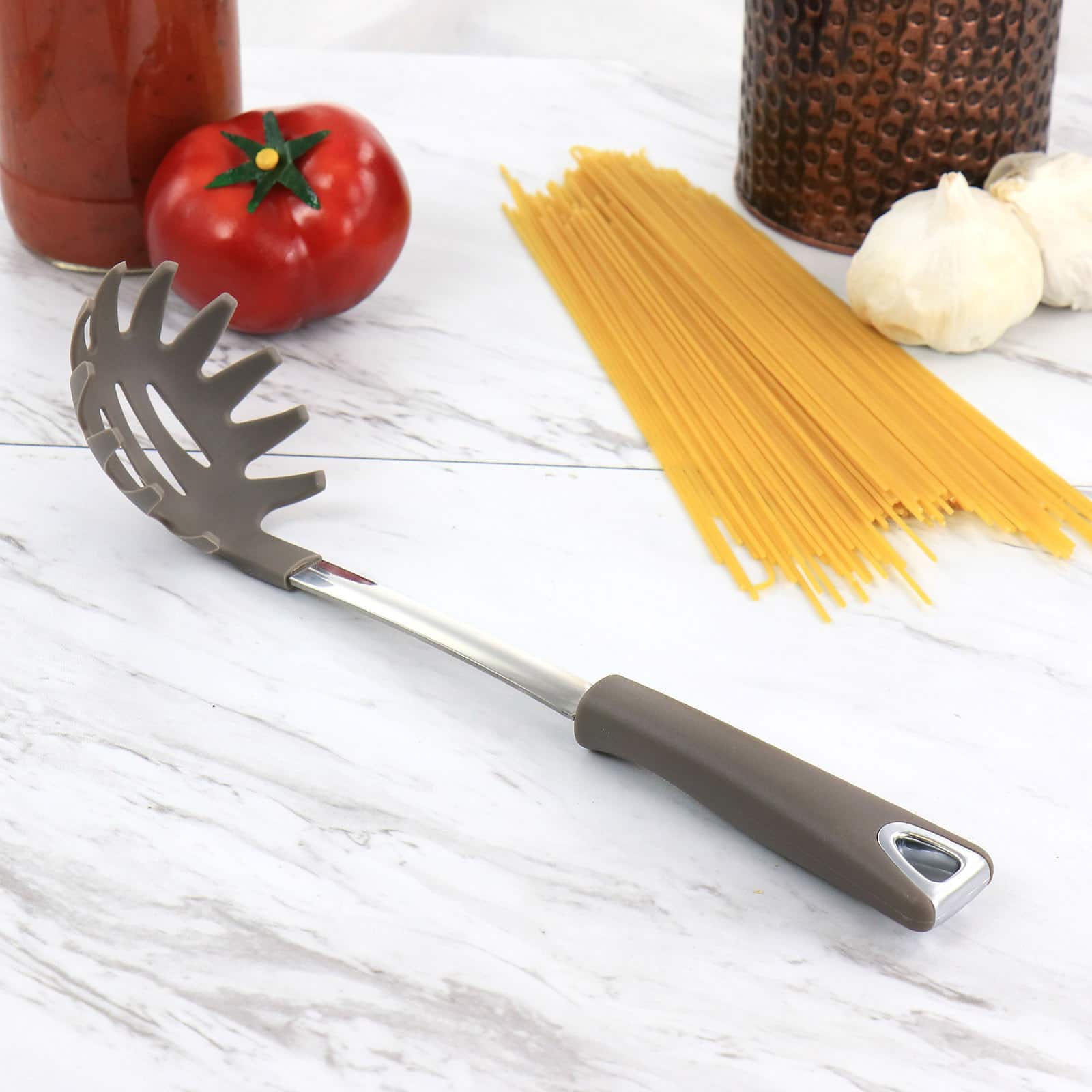 Martha Stewart Gray Nylon Pasta Spoon