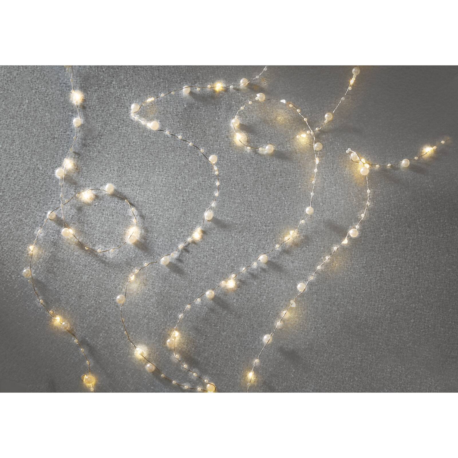 40ct. Warm White Pearl LED String Lights by Ashland®