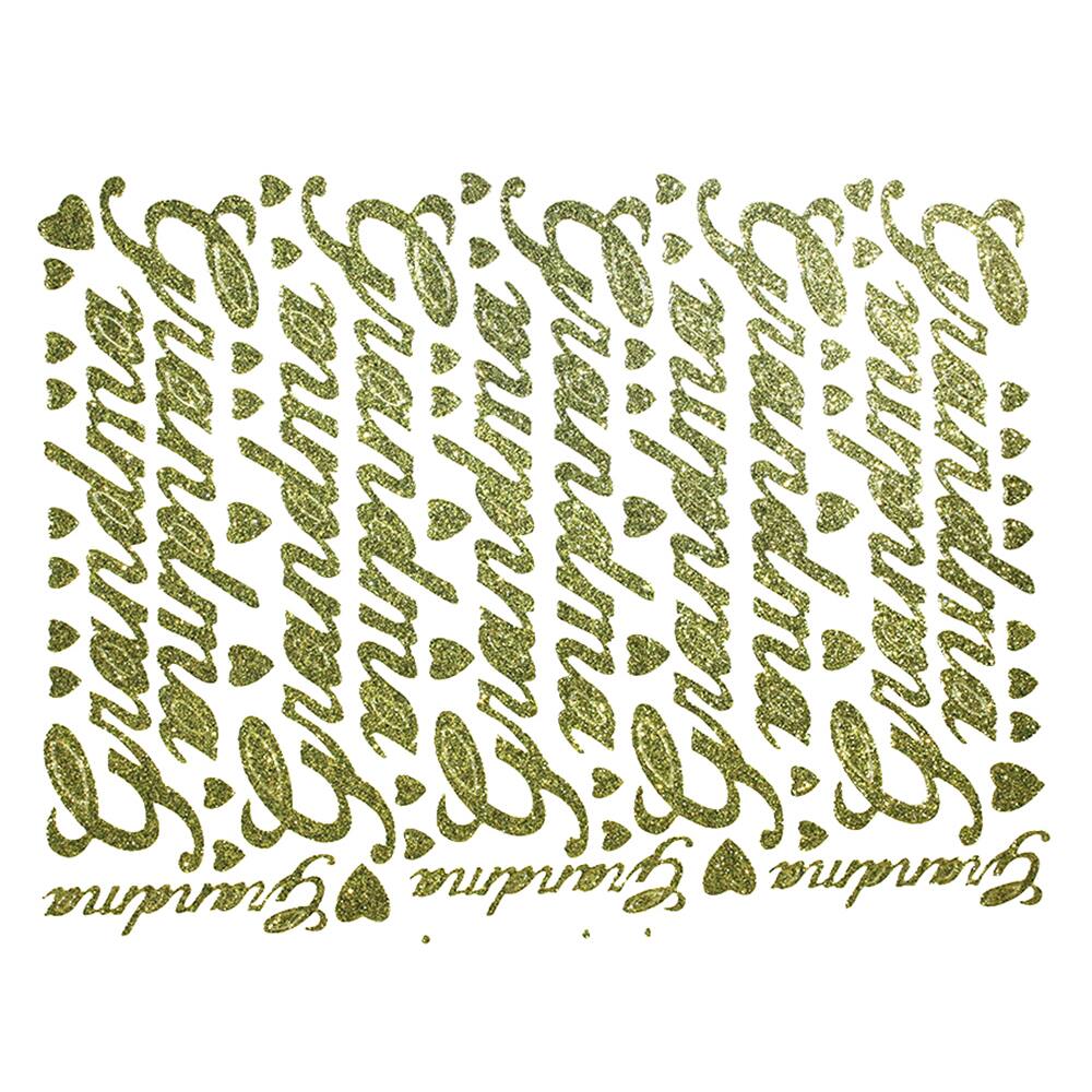 JAM Paper Grandma Gold Script Floral Accessory